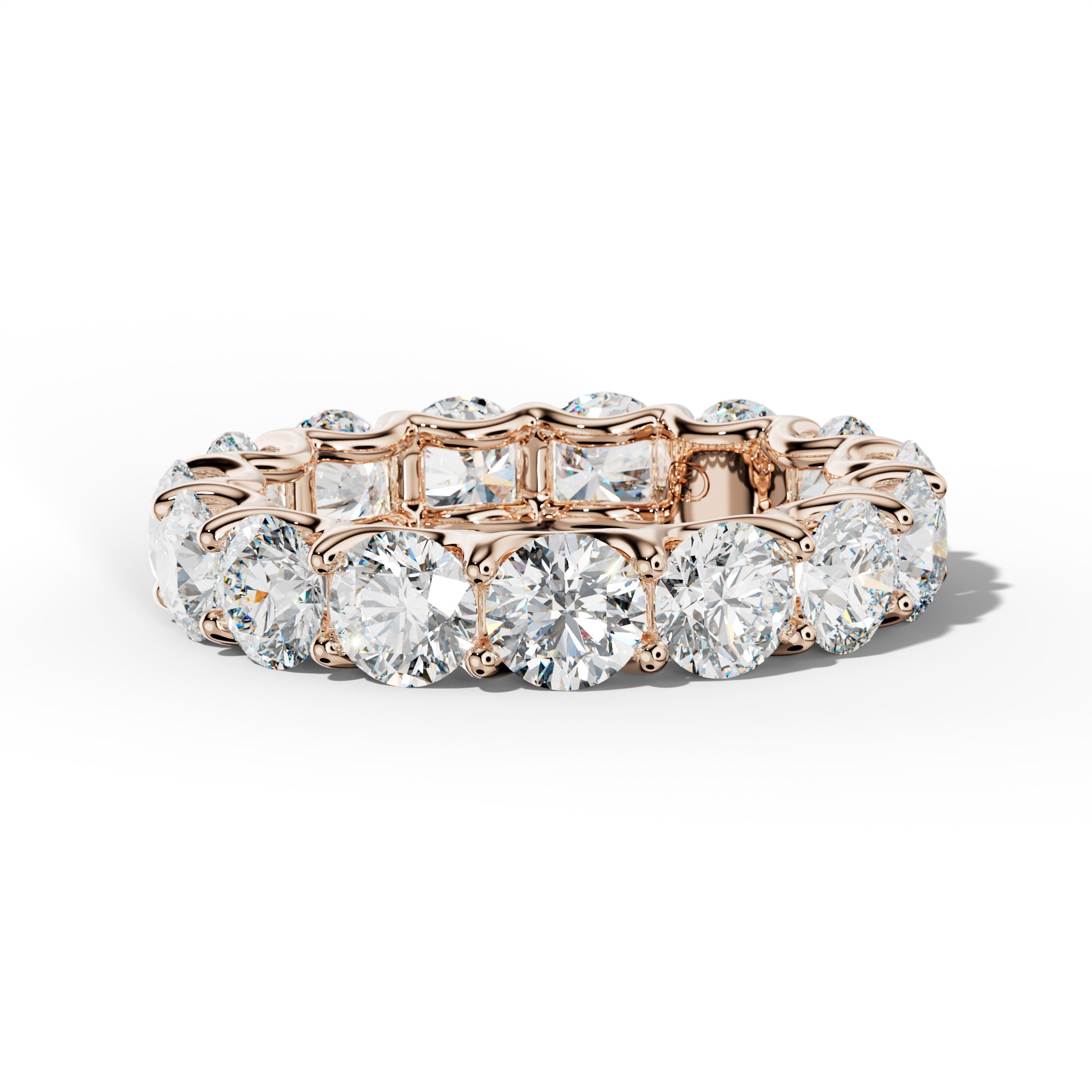 6.0 Carat Round Diamond Eternity Band U Prong
