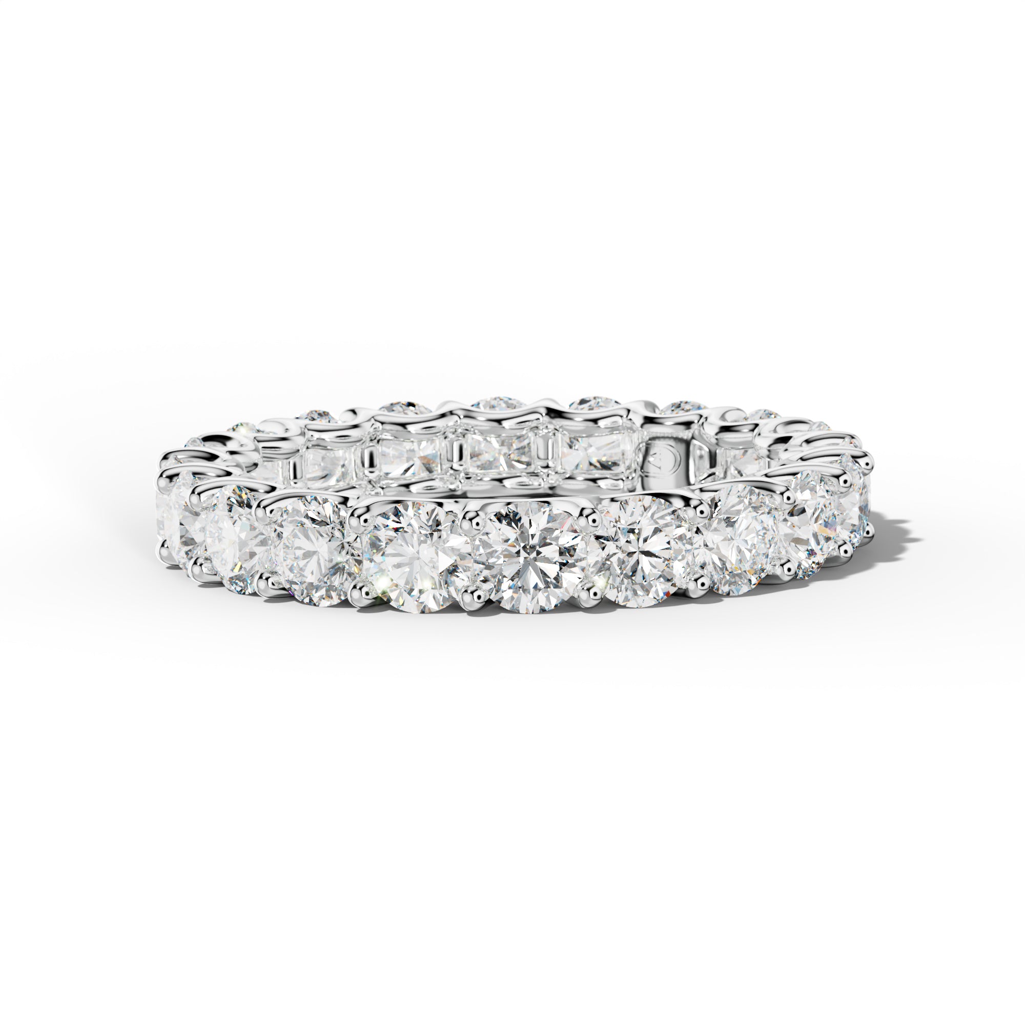 3.0 Carat Round Diamond Eternity Band U Prong