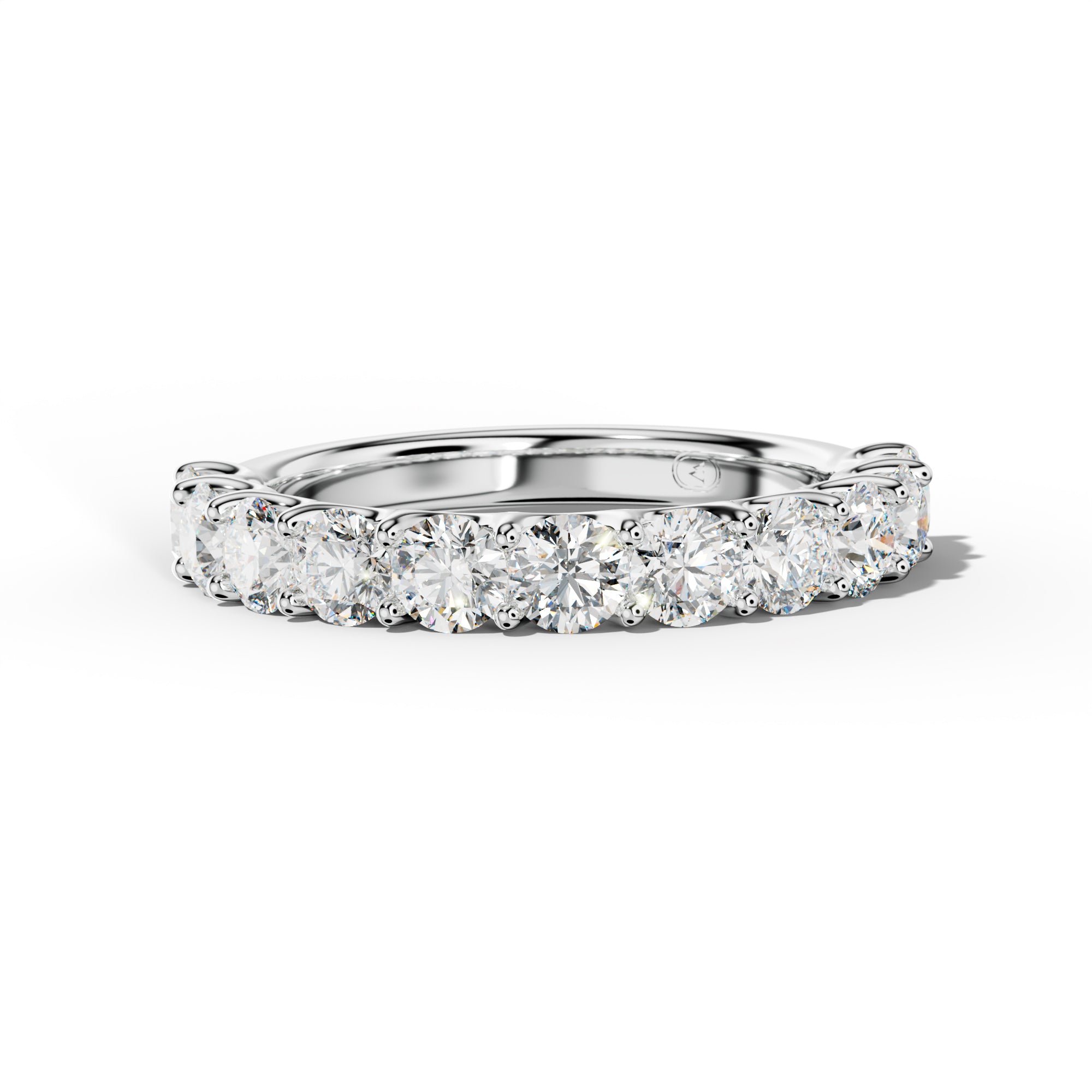1.0 Carat Round Diamond Half Anniversary Band U Prong