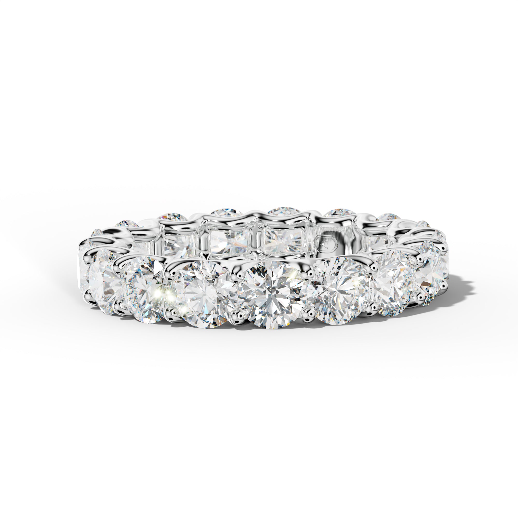 5.0 Carat Round Diamond Eternity Band U Prong