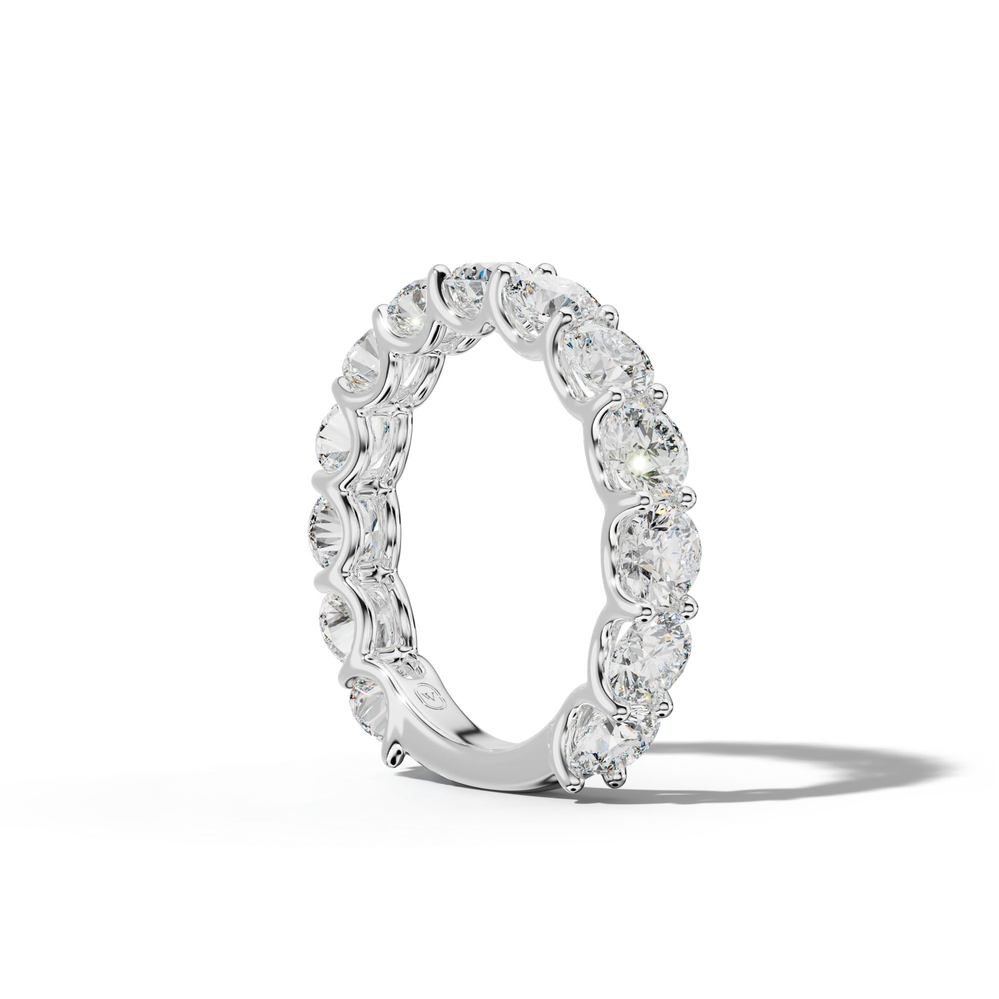 3.0 Carat Round Diamond 3/4 Anniversary Band U Prong