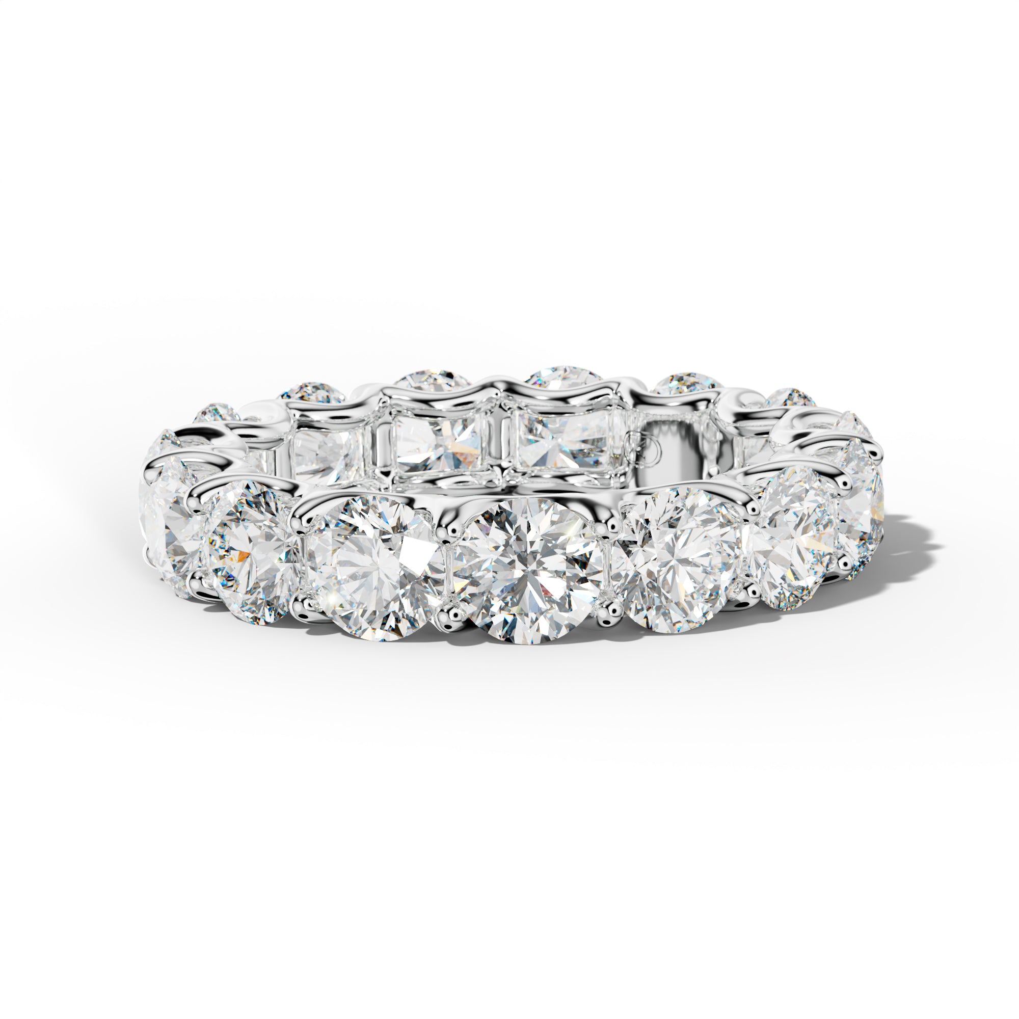 6.0 Carat Round Diamond Eternity Band U Prong