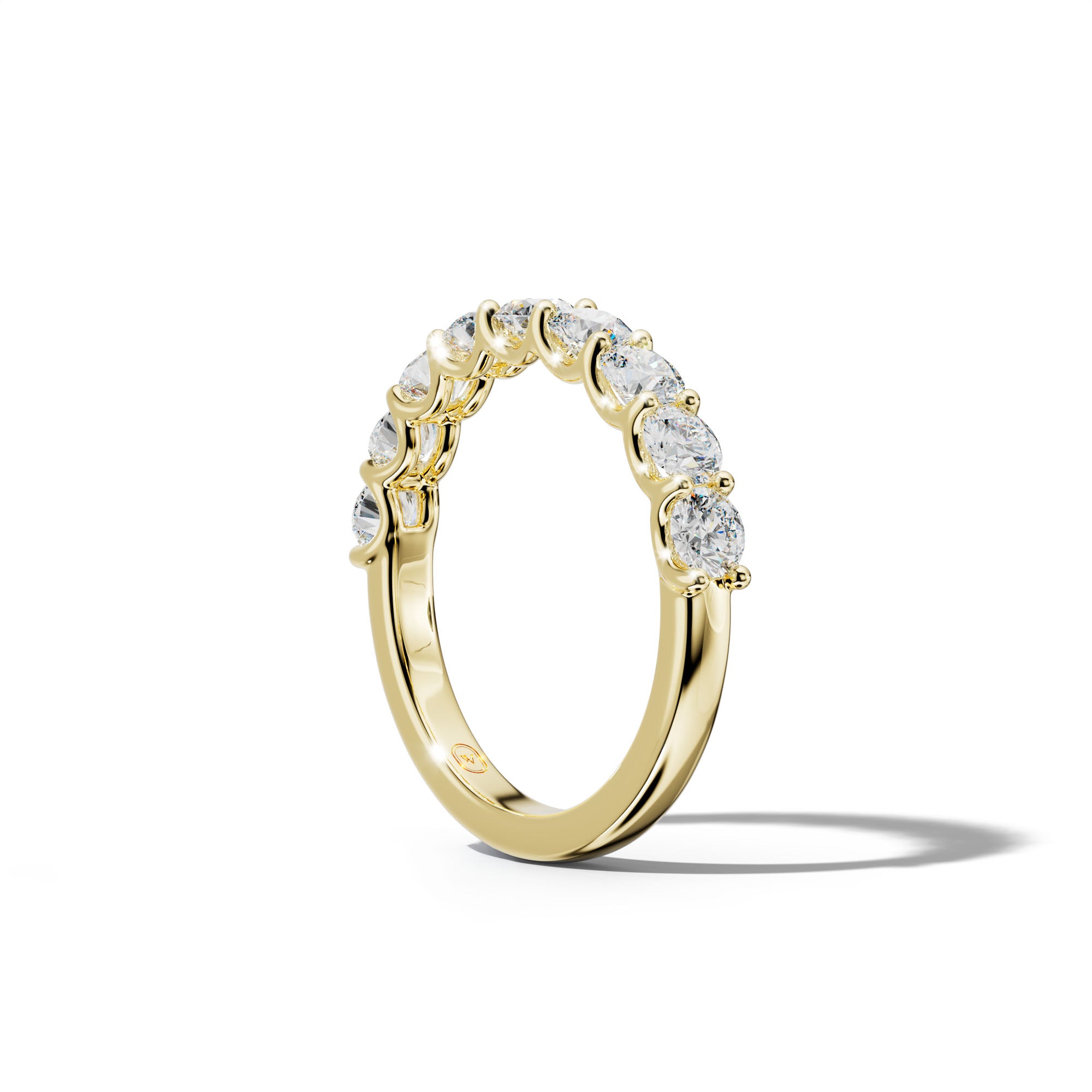 1.0 Carat Round Diamond Half Anniversary Band U Prong