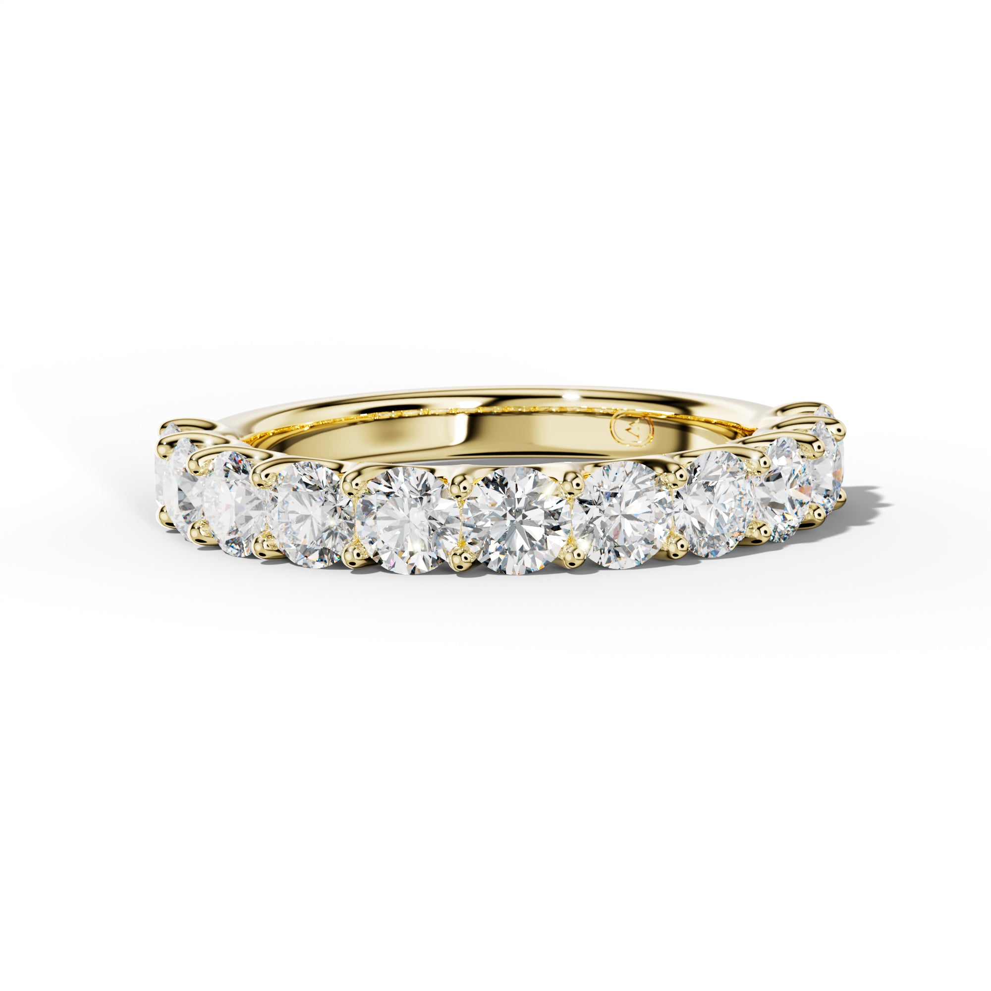 1.0 Carat Round Diamond Half Anniversary Band U Prong
