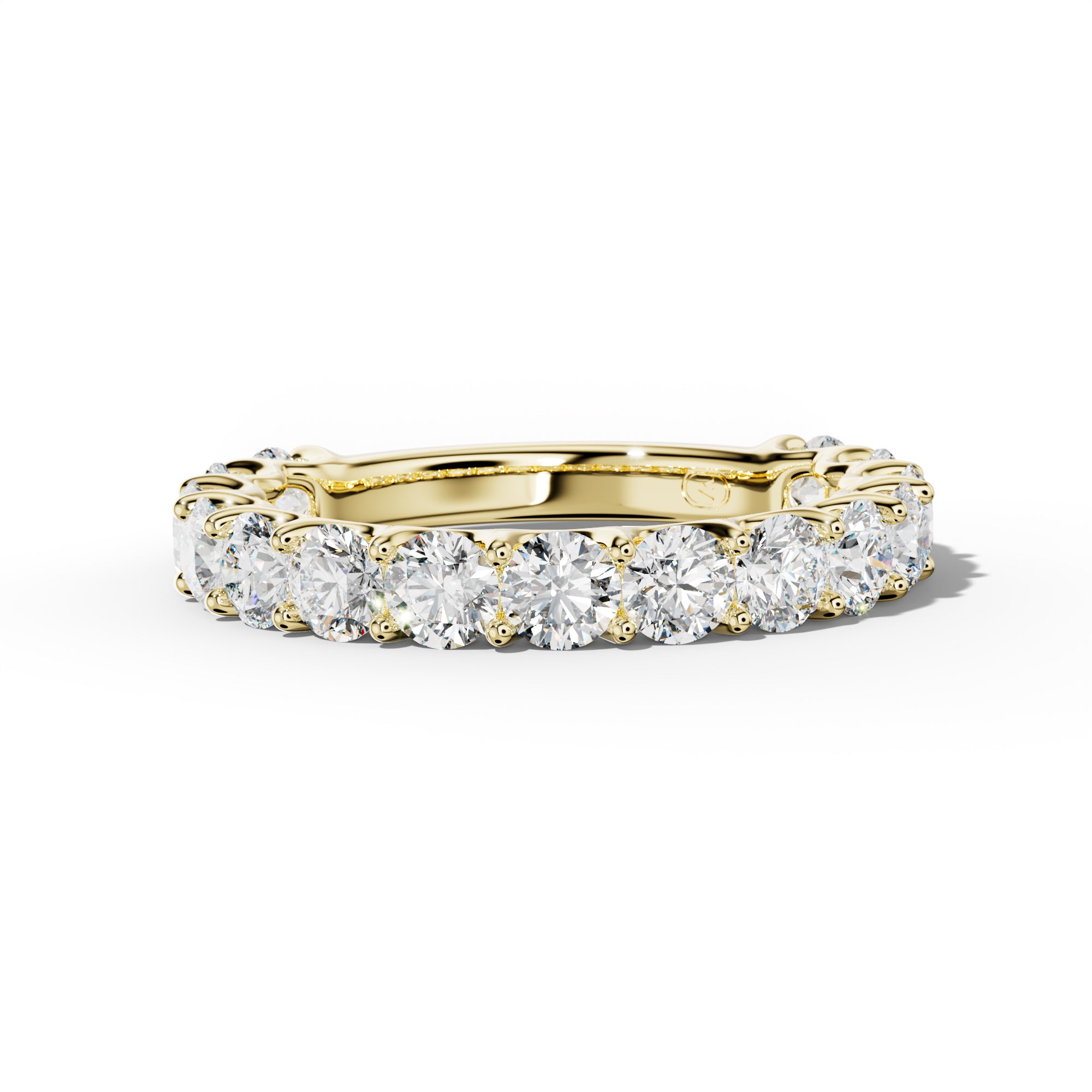 2.0 Carat Round Diamond 3/4 Anniversary Band U Prong