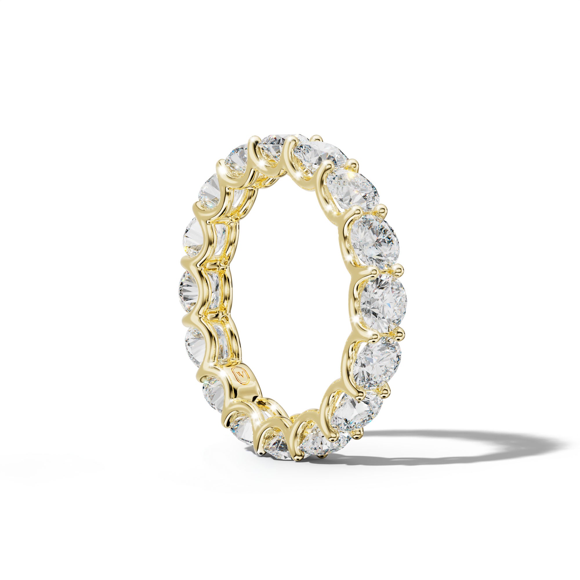 5.0 Carat Round Diamond Eternity Band U Prong