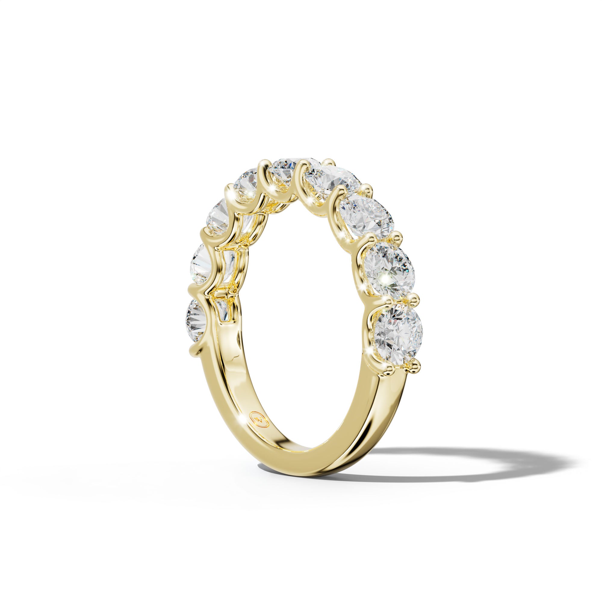 2.0 Carat Round Diamond Half Anniversary Band U Prong