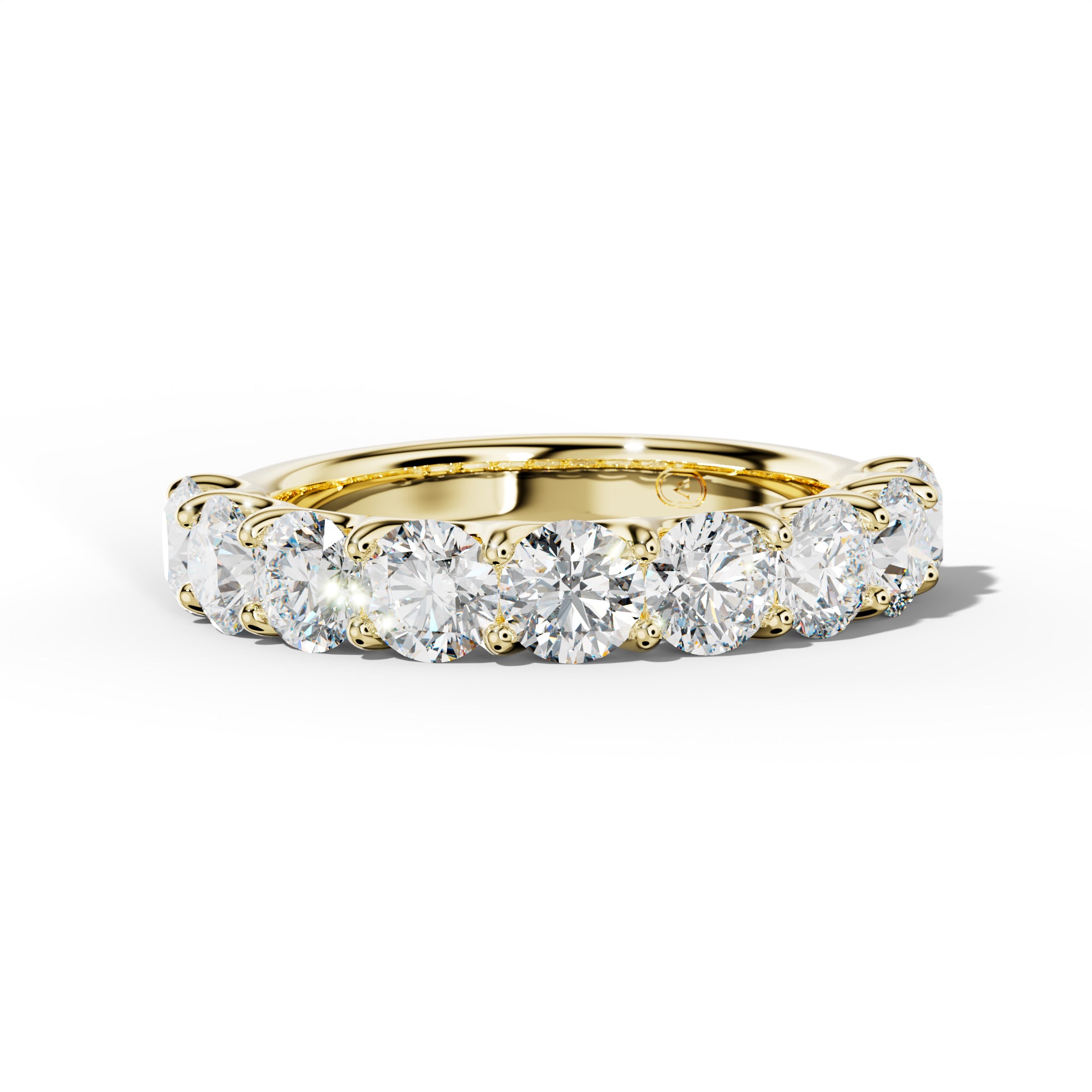 2.0 Carat Round Diamond Half Anniversary Band U Prong