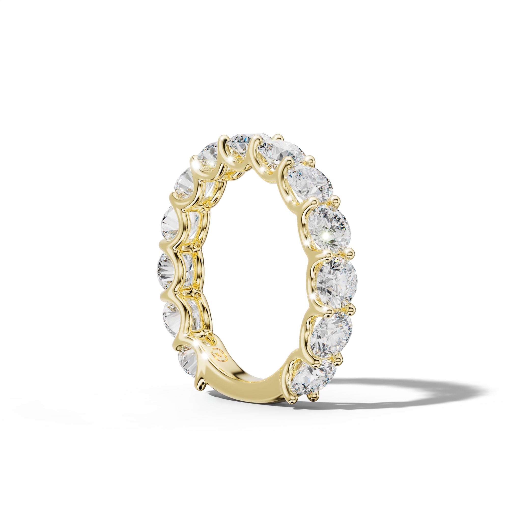 3.0 Carat Round Diamond 3/4 Anniversary Band U Prong