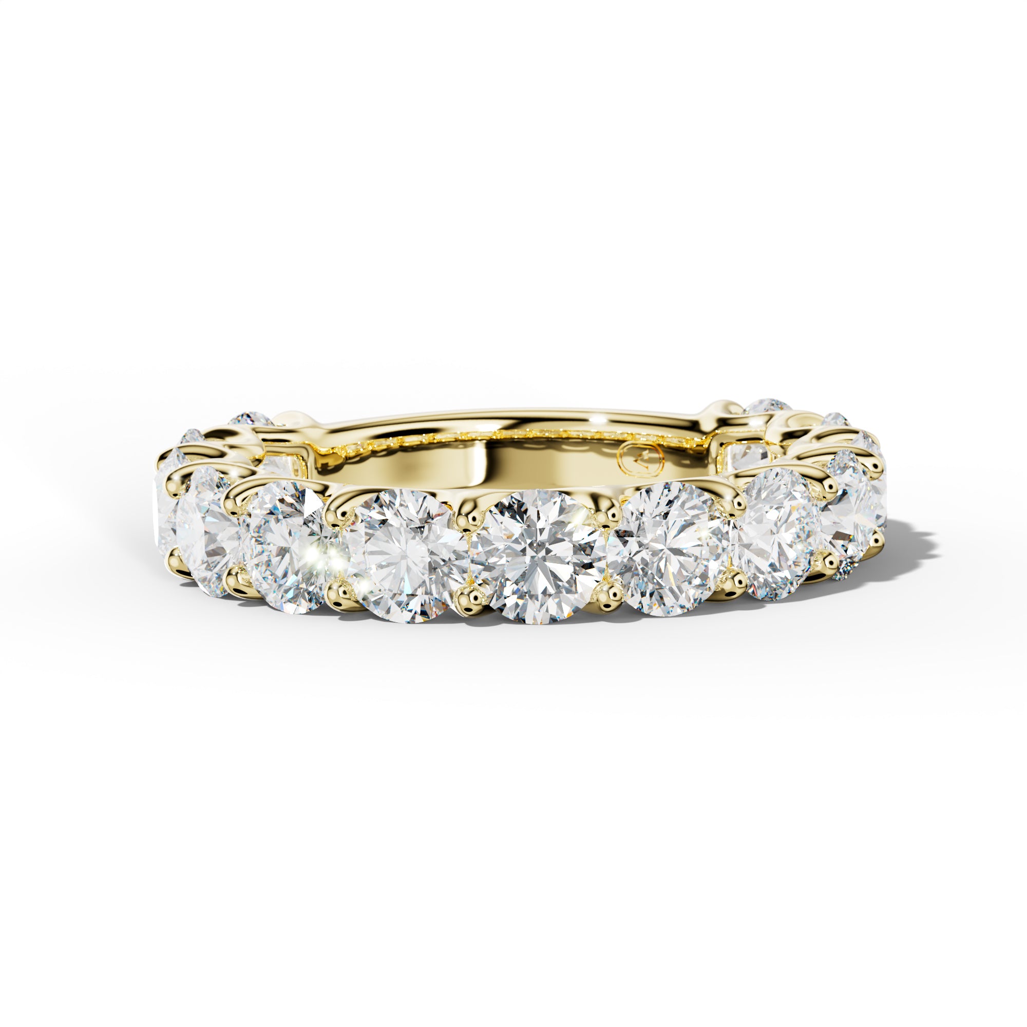 3.0 Carat Round Diamond 3/4 Anniversary Band U Prong