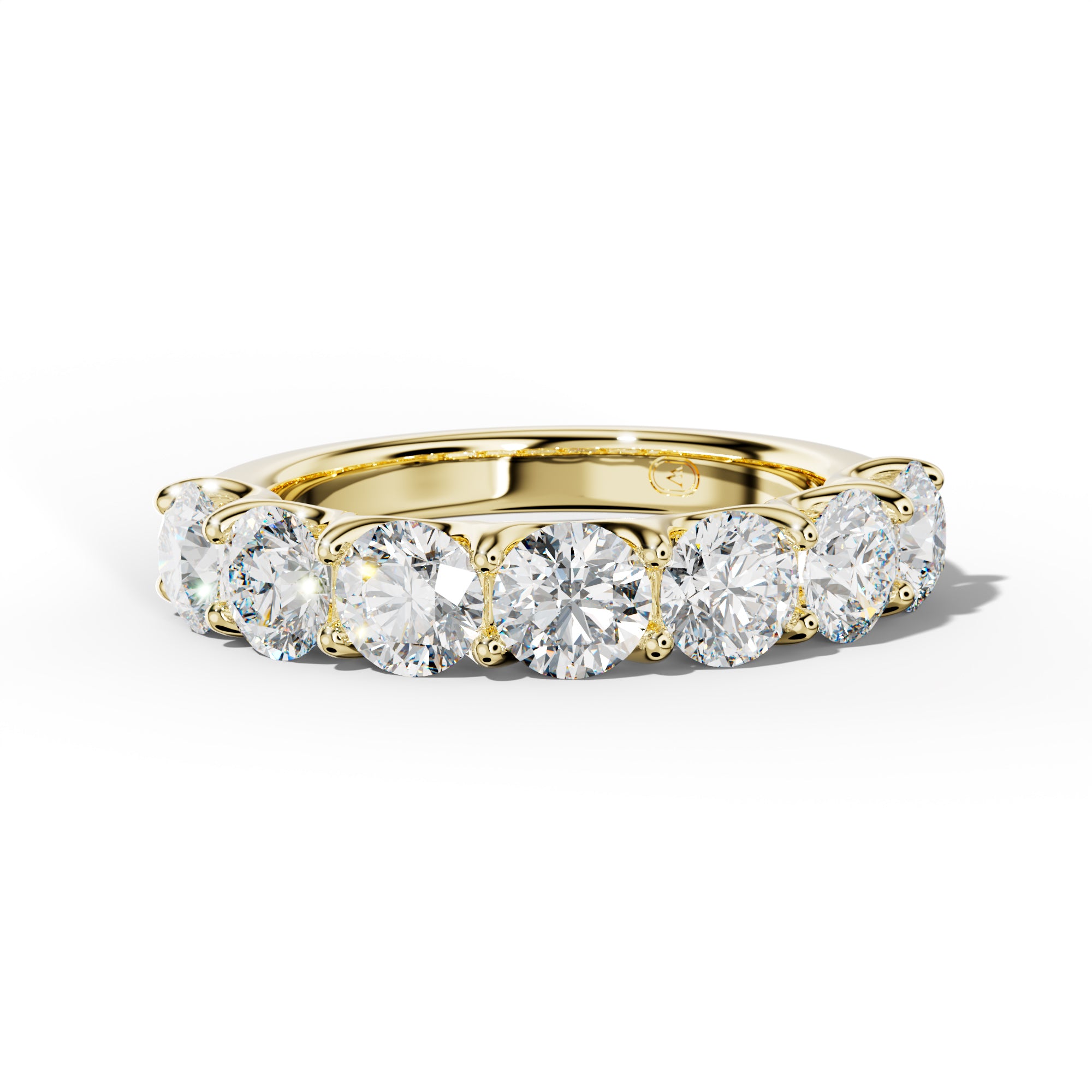 3.0 Carat Round Diamond Half Anniversary Band U Prong