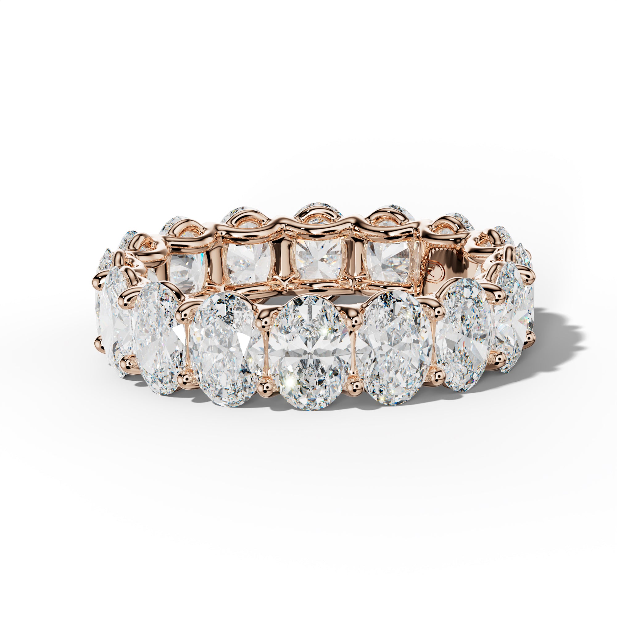 6.0 Carat Oval Diamond Eternity Band U Prong