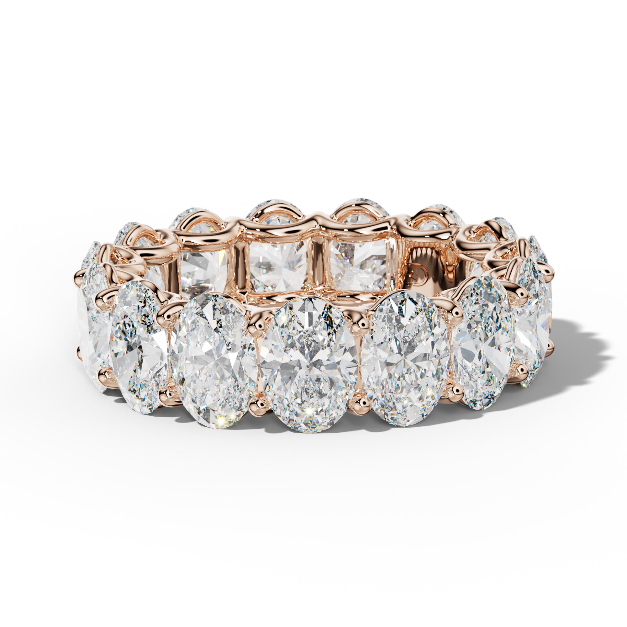9.0 Carat Oval Diamond Eternity Band U Prong