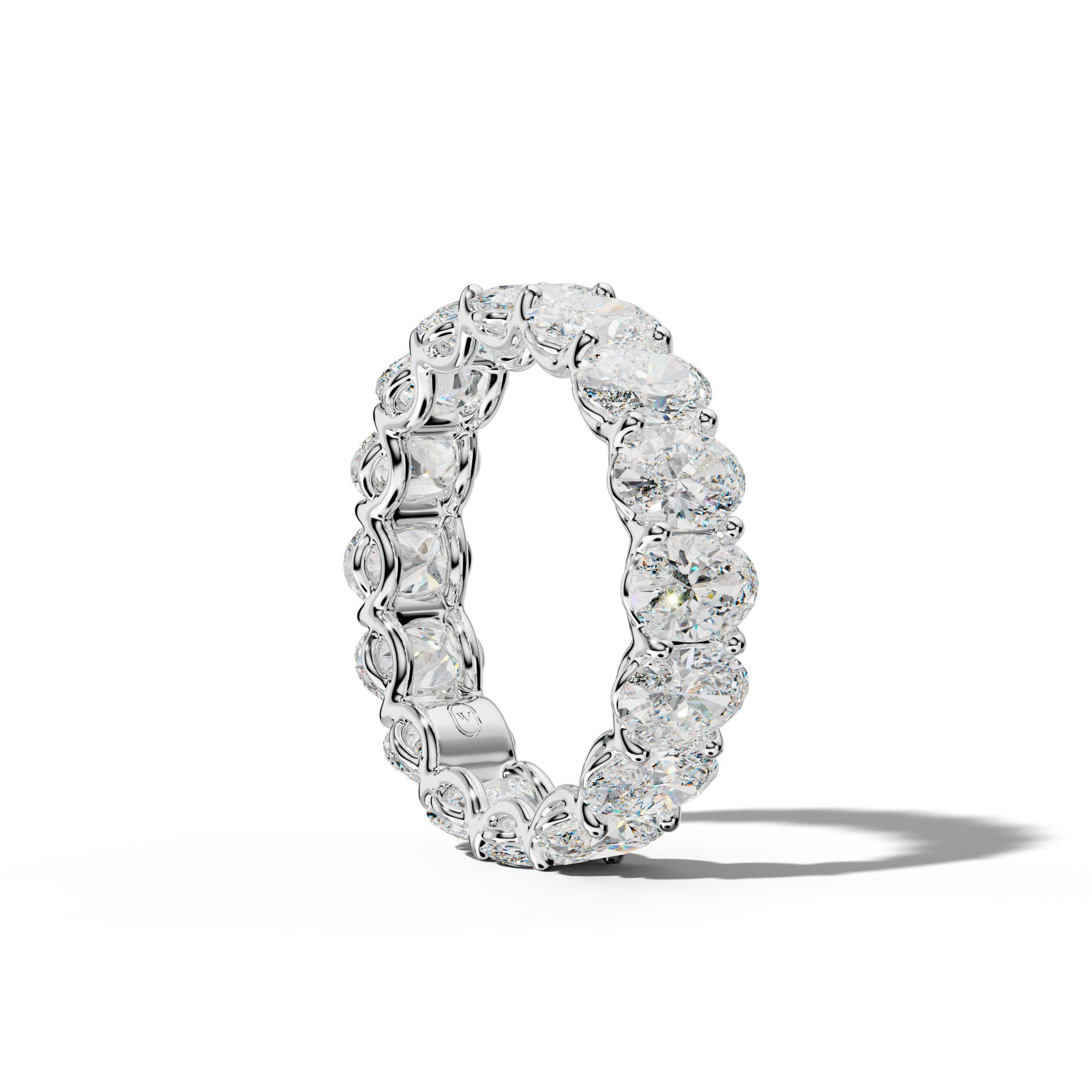 6.0 Carat Oval Diamond Eternity Band U Prong