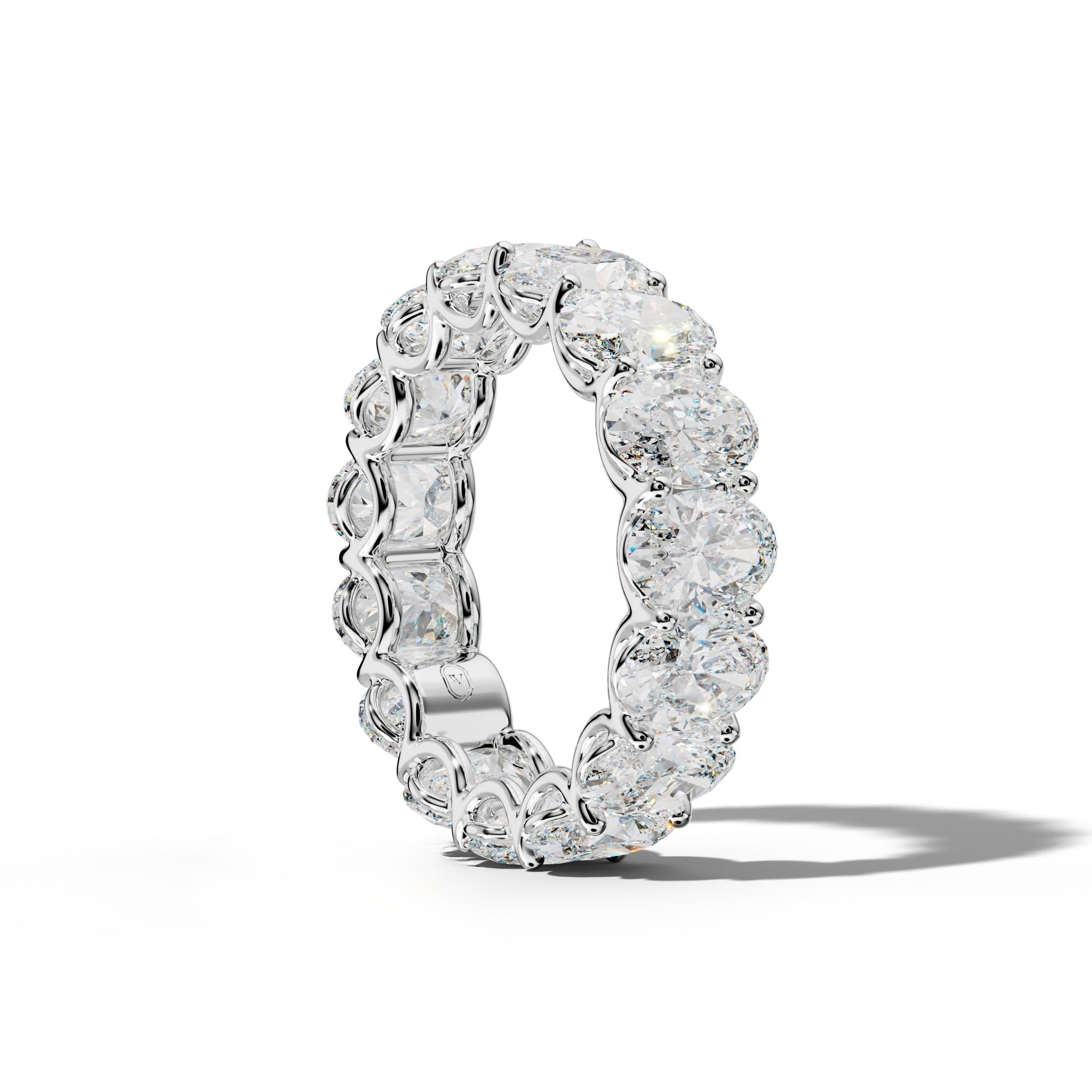 9.0 Carat Oval Diamond Eternity Band U Prong