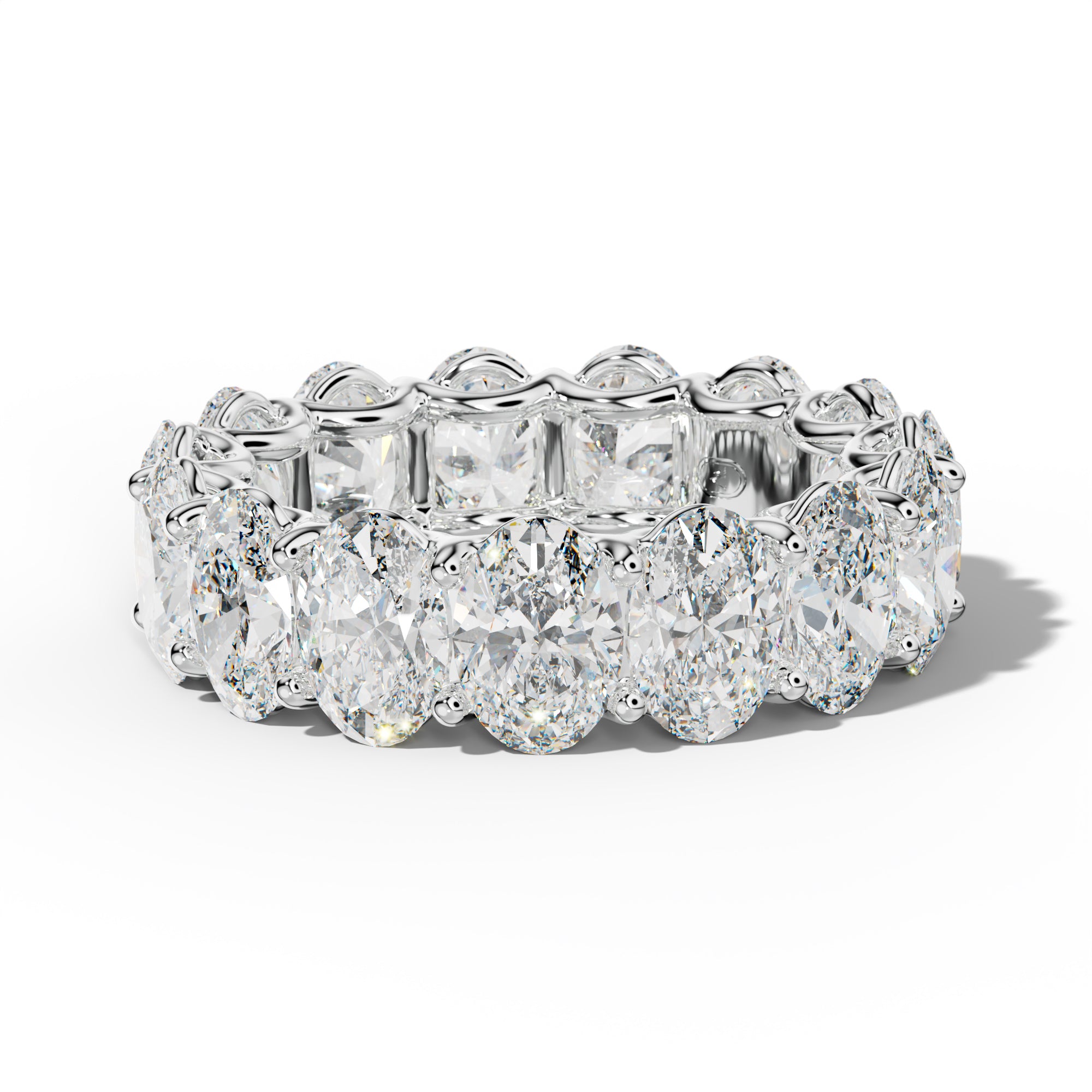 9.0 Carat Oval Diamond Eternity Band U Prong