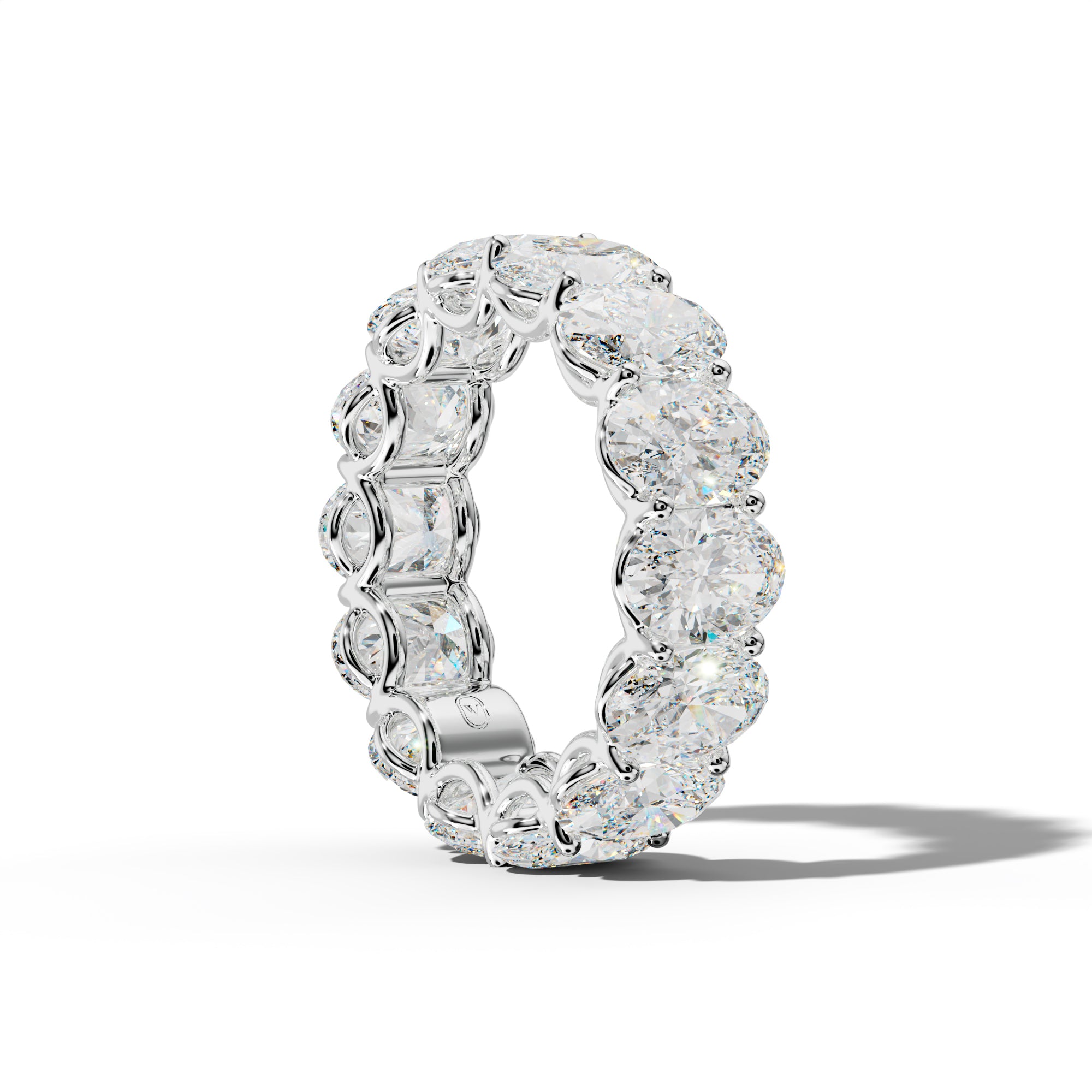 11.0 Carat Oval Diamond Eternity Band U Prong