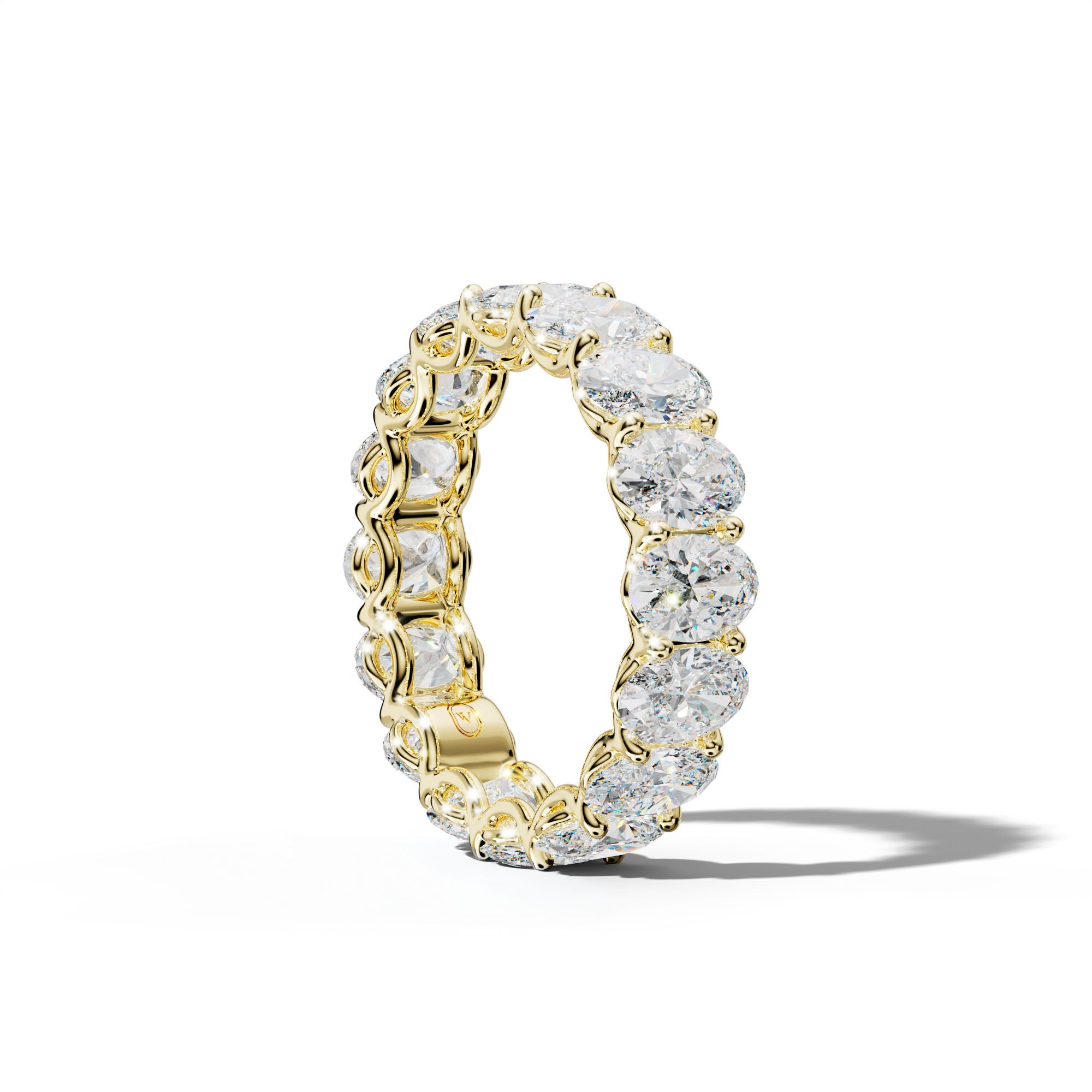 6.0 Carat Oval Diamond Eternity Band U Prong