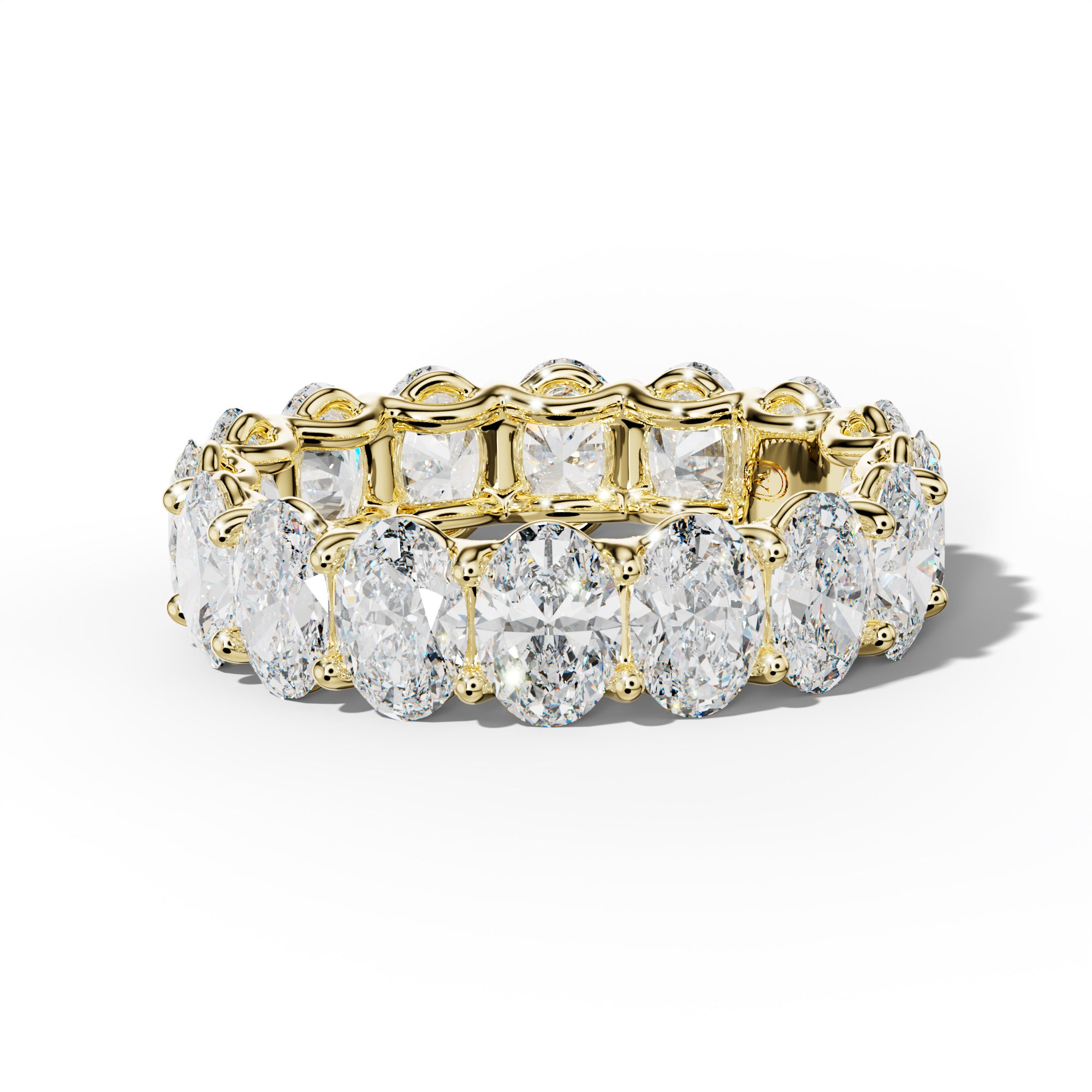 6.0 Carat Oval Diamond Eternity Band U Prong