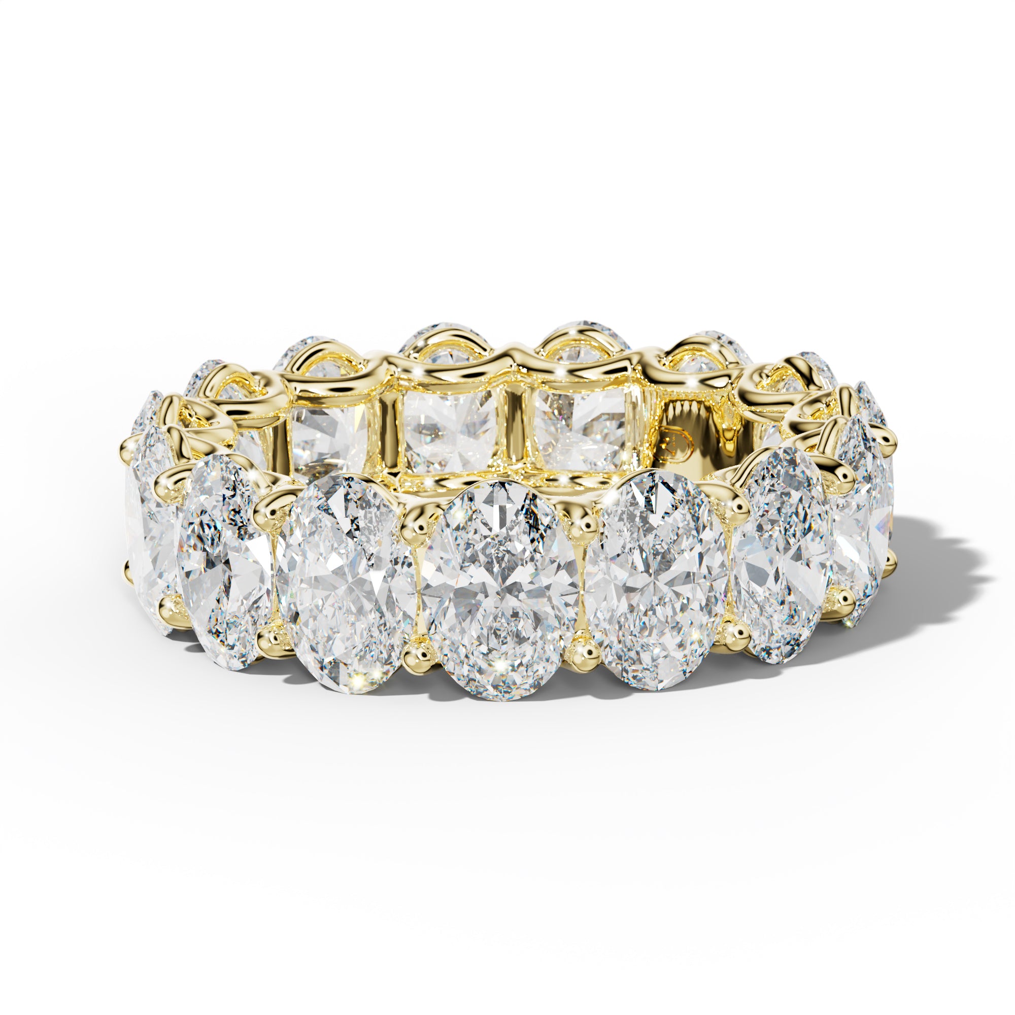 9.0 Carat Oval Diamond Eternity Band U Prong