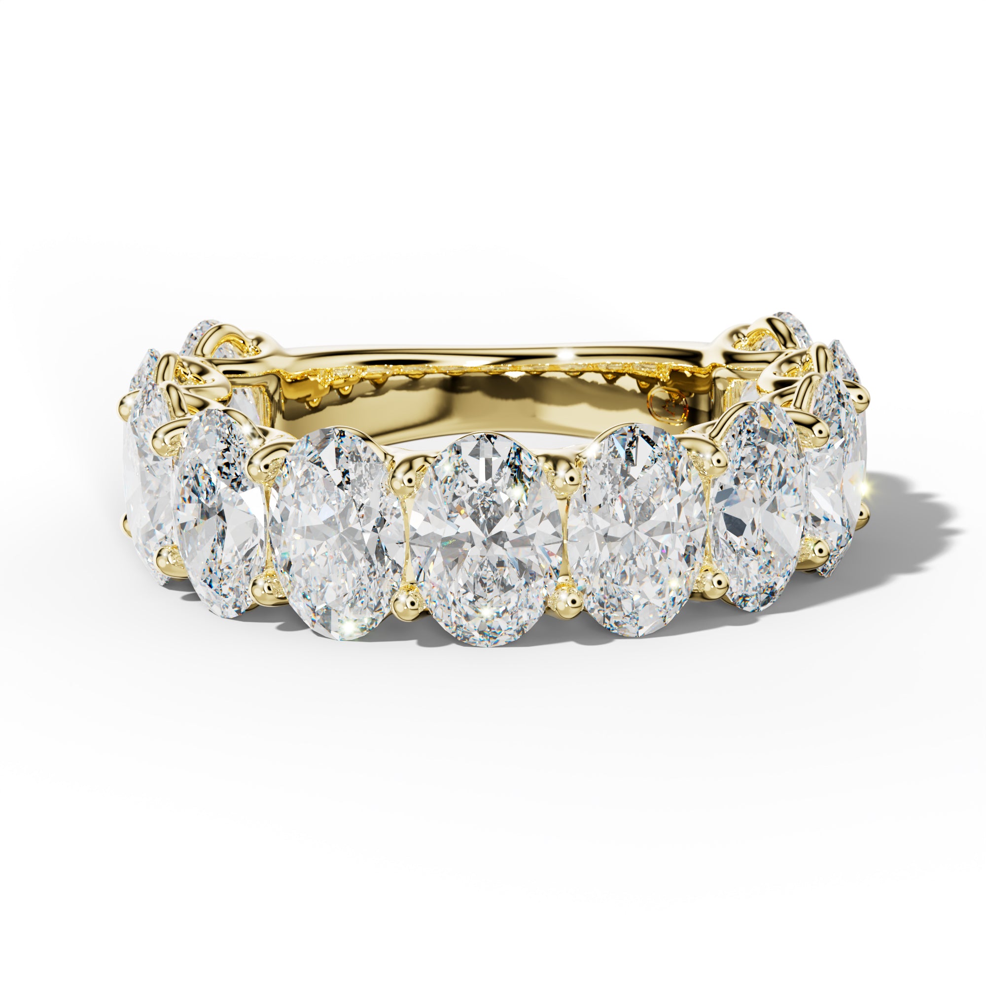 7.0 Carat Oval Diamond 3/4 Anniversary Band U Prong