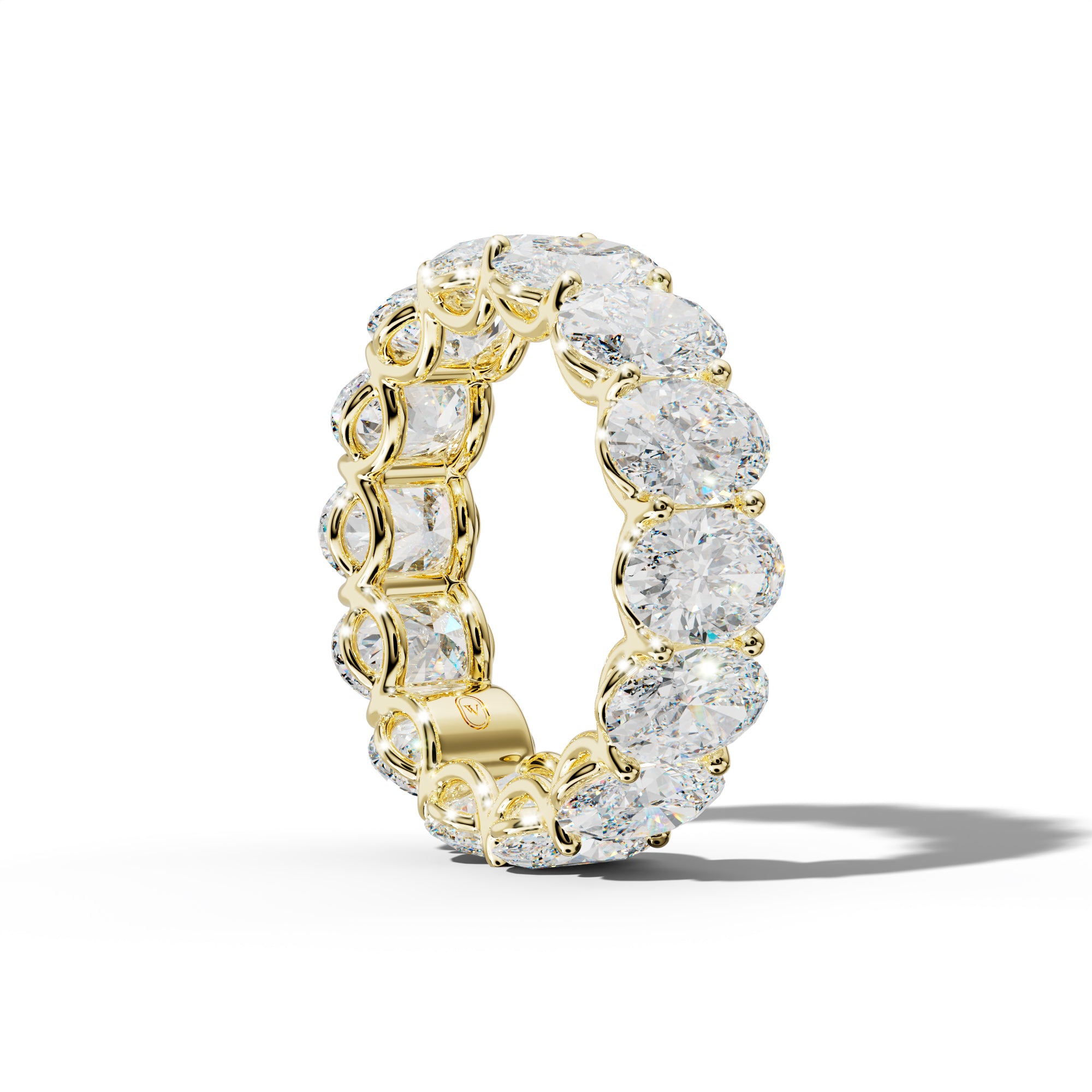 11.0 Carat Oval Diamond Eternity Band U Prong