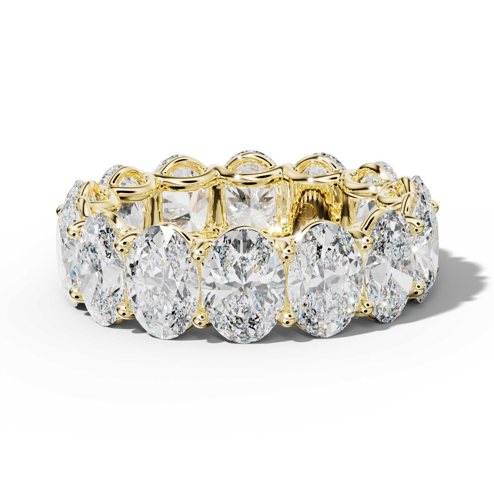 11.0 Carat Oval Diamond Eternity Band U Prong