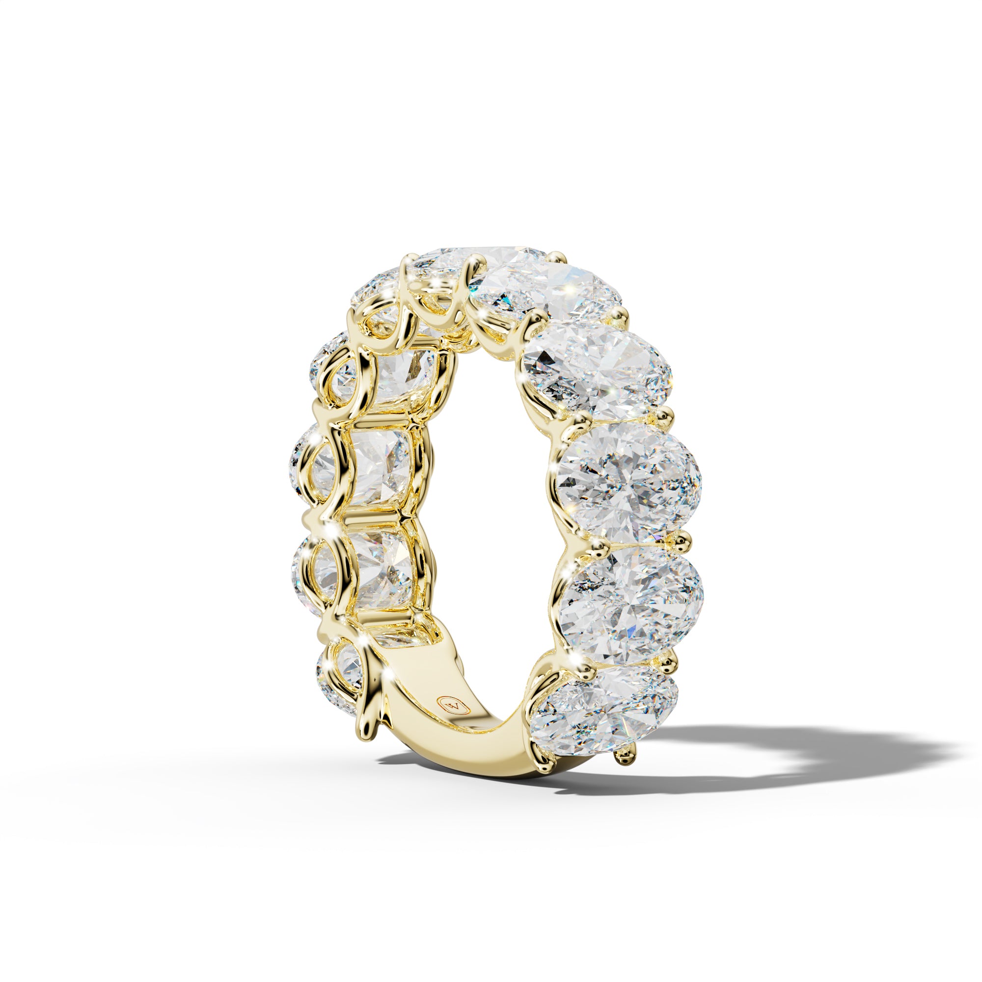 8.0 Carat Oval Diamond 3/4 Anniversary Band U Prong