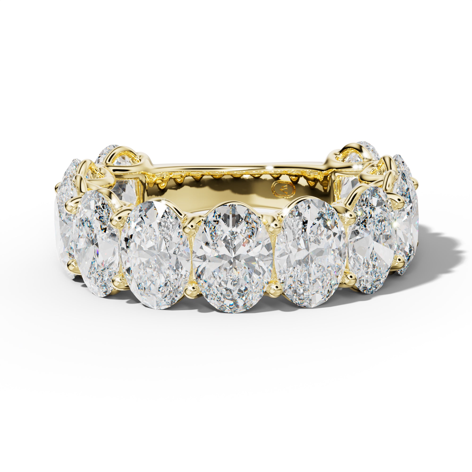 8.0 Carat Oval Diamond 3/4 Anniversary Band U Prong