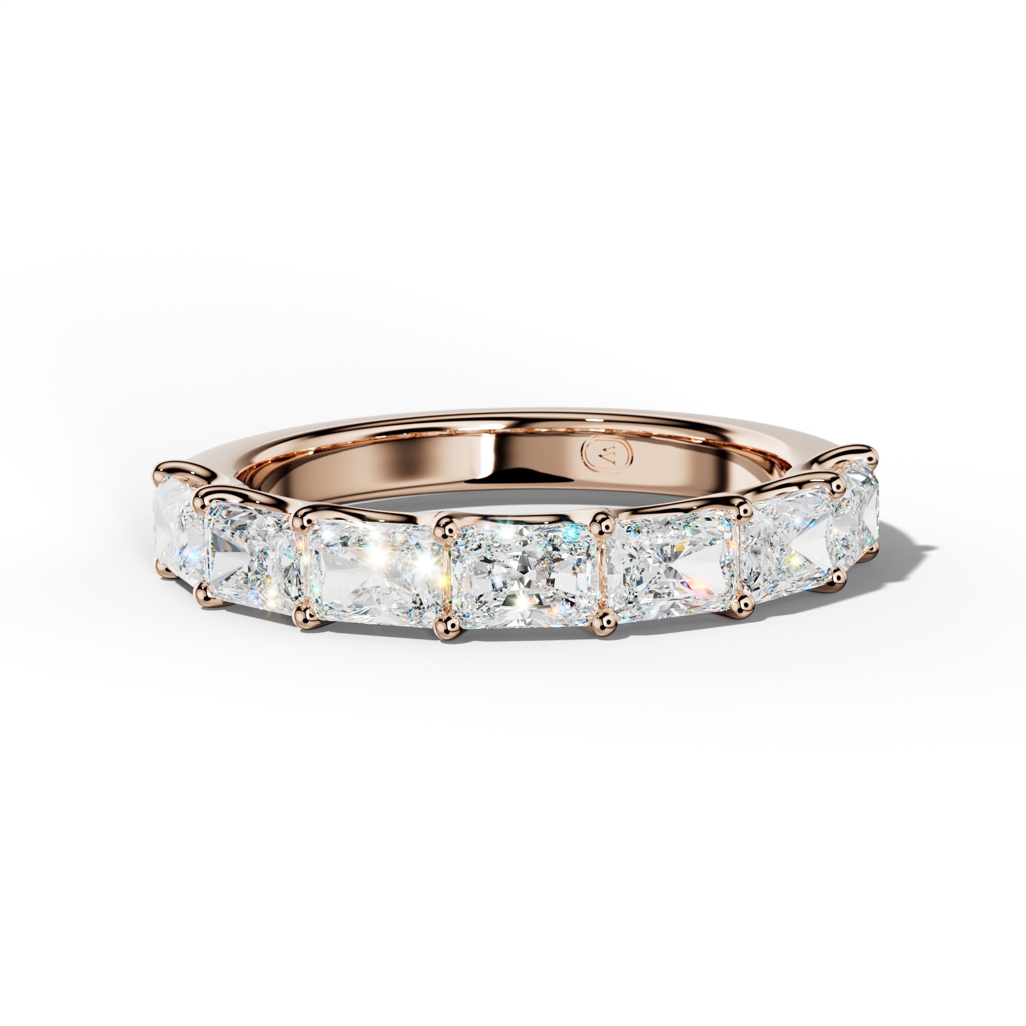 2.0 Carat East West Radiant Diamond Half Anniversary Band U Prong
