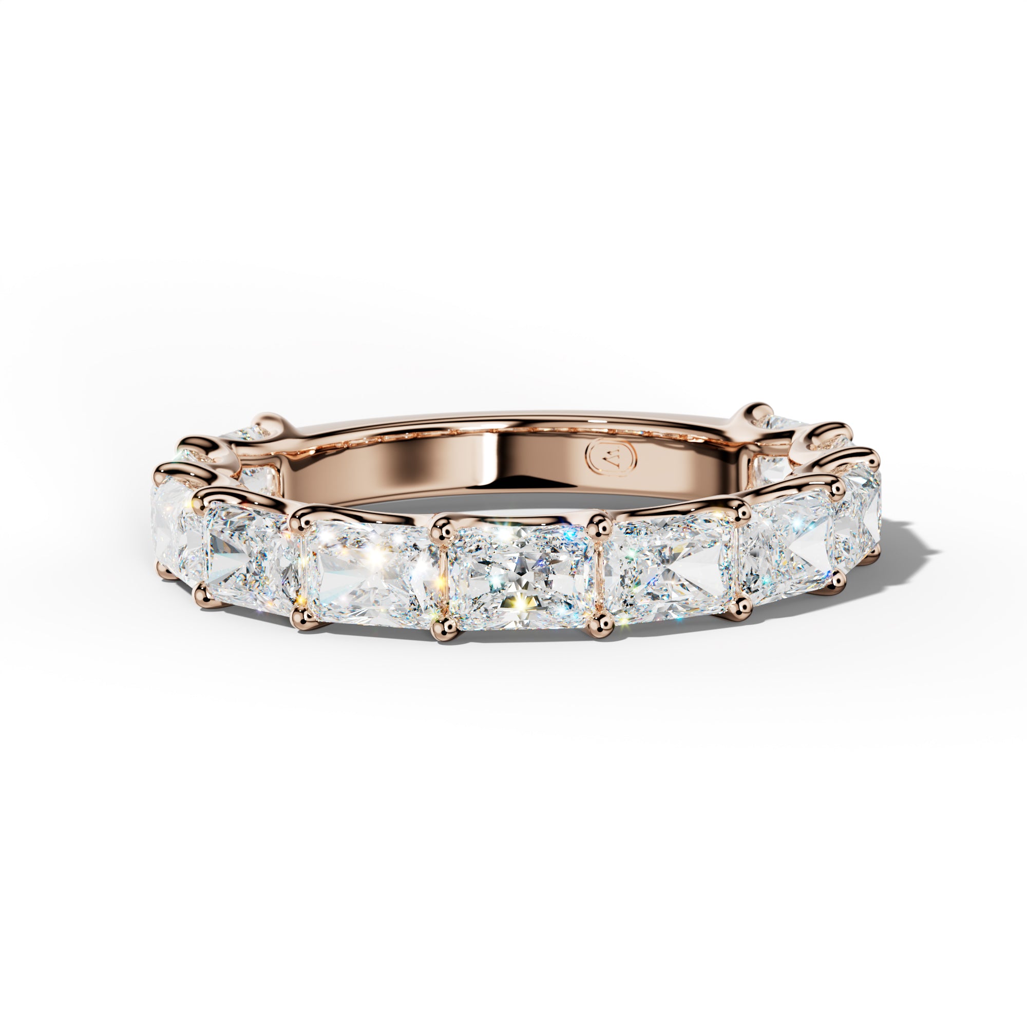 3.0 Carat East West Radiant Diamond 3/4 Anniversary Band U Prong