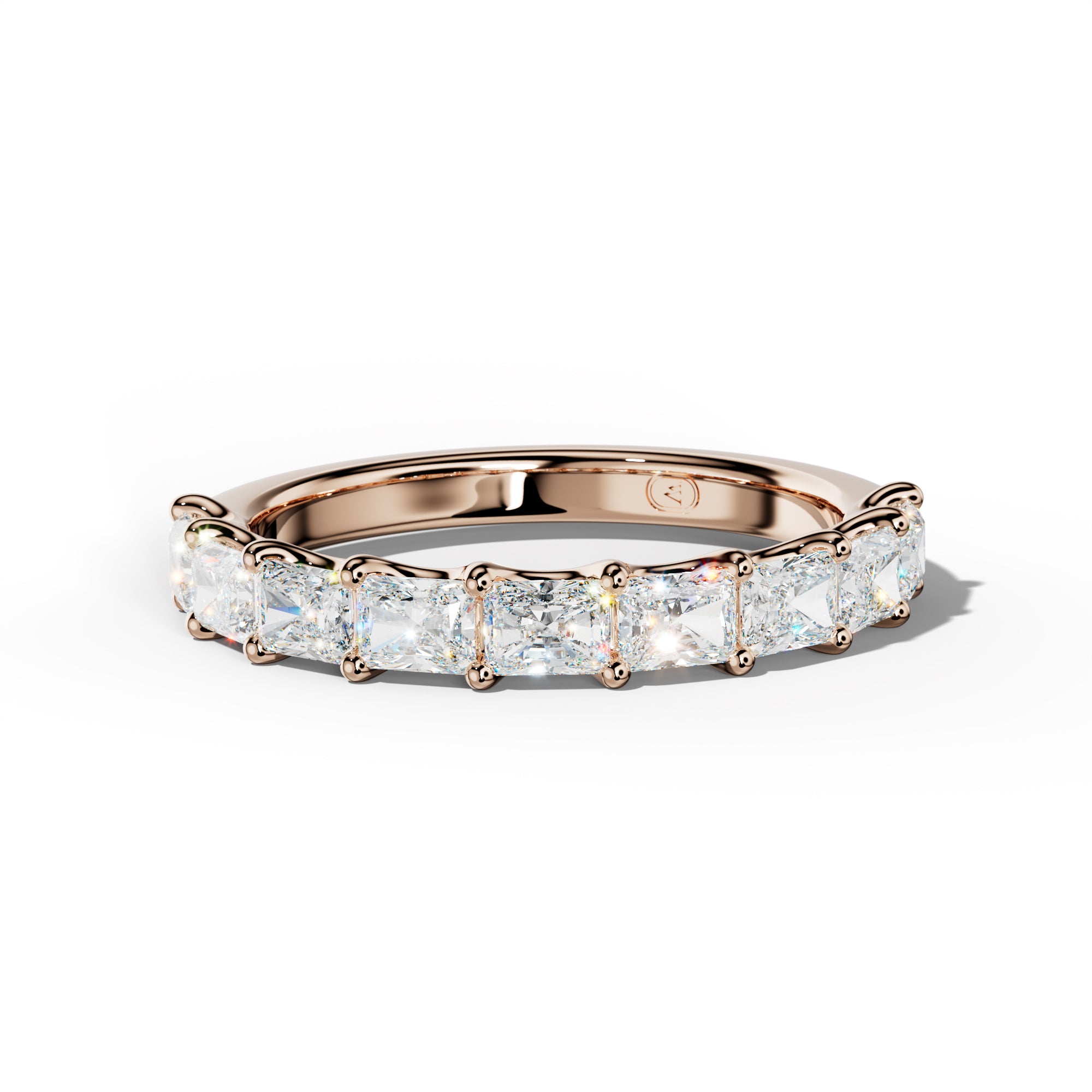 1.0 Carat East West Radiant Diamond Half Anniversary Band U Prong