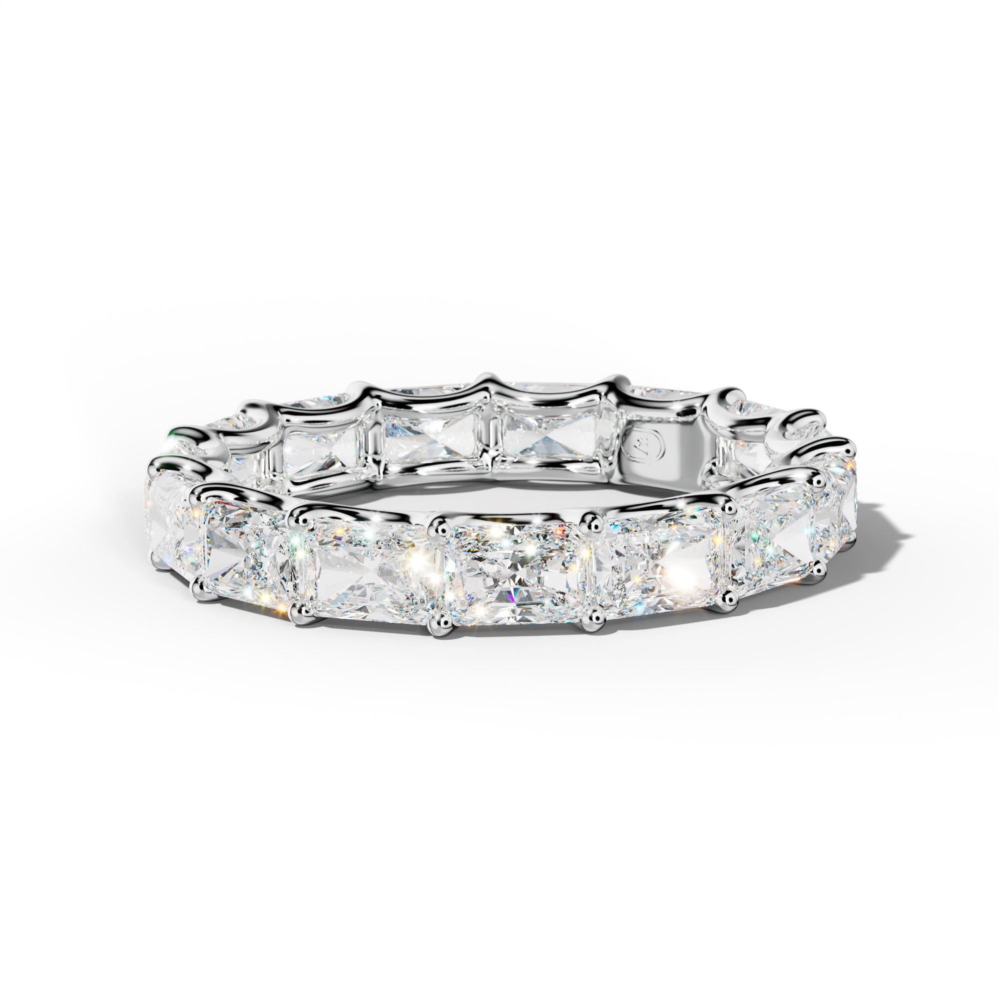 4.0 Carat East West Radiant Diamond Eternity Band U Prong