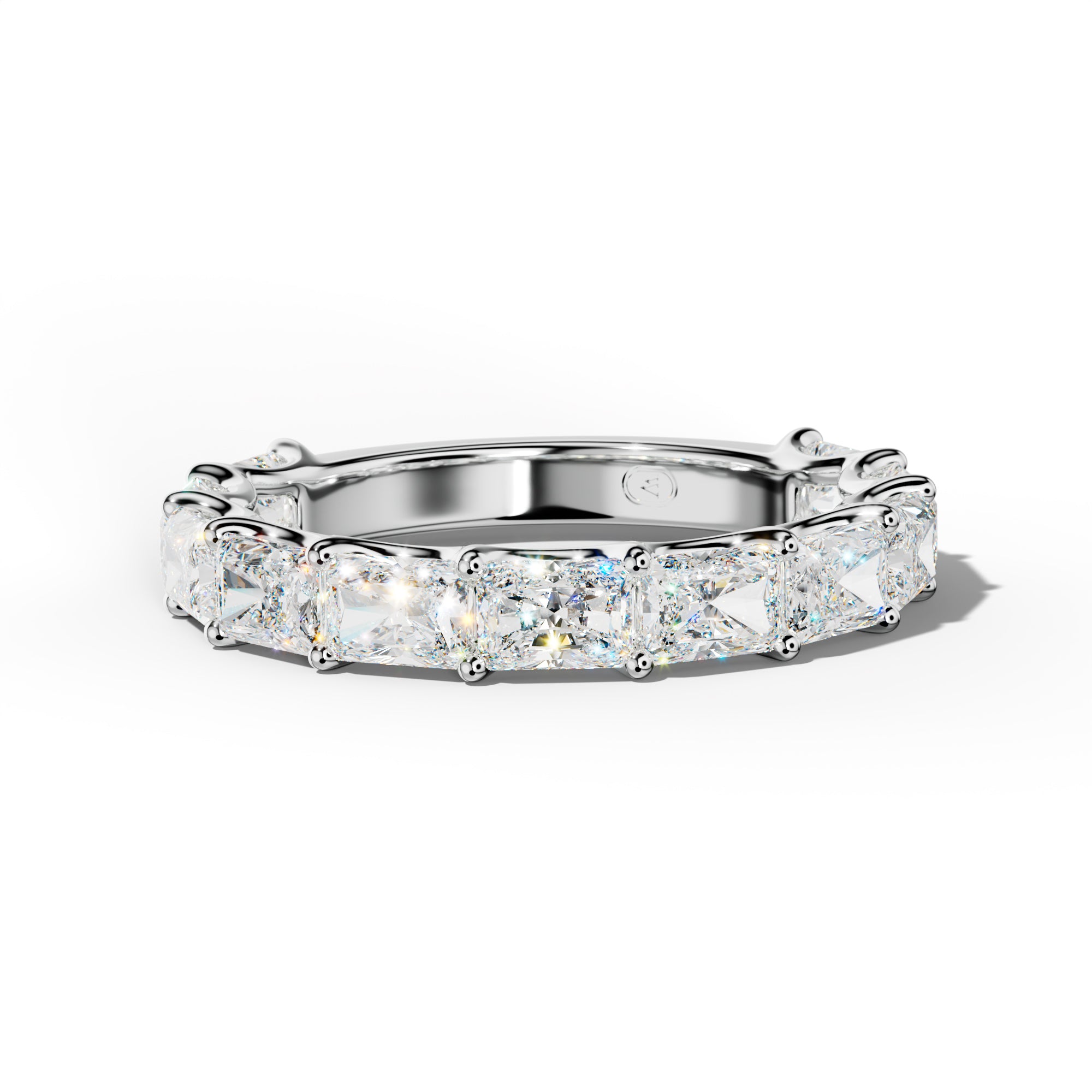 3.0 Carat East West Radiant Diamond 3/4 Anniversary Band U Prong