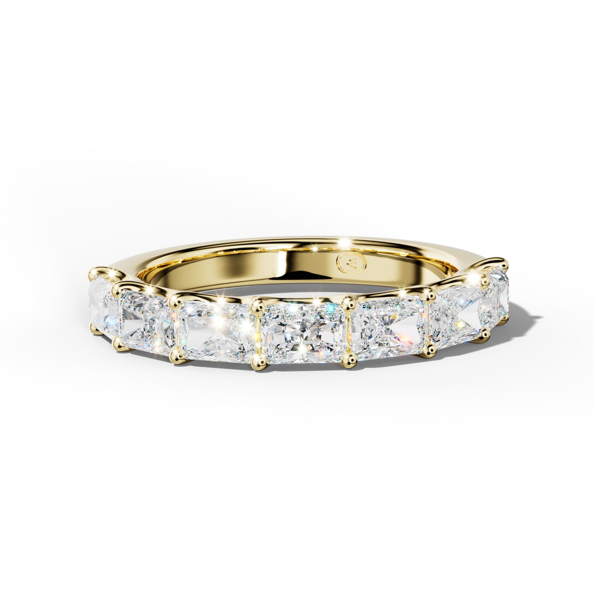 2.0 Carat East West Radiant Diamond Half Anniversary Band U Prong