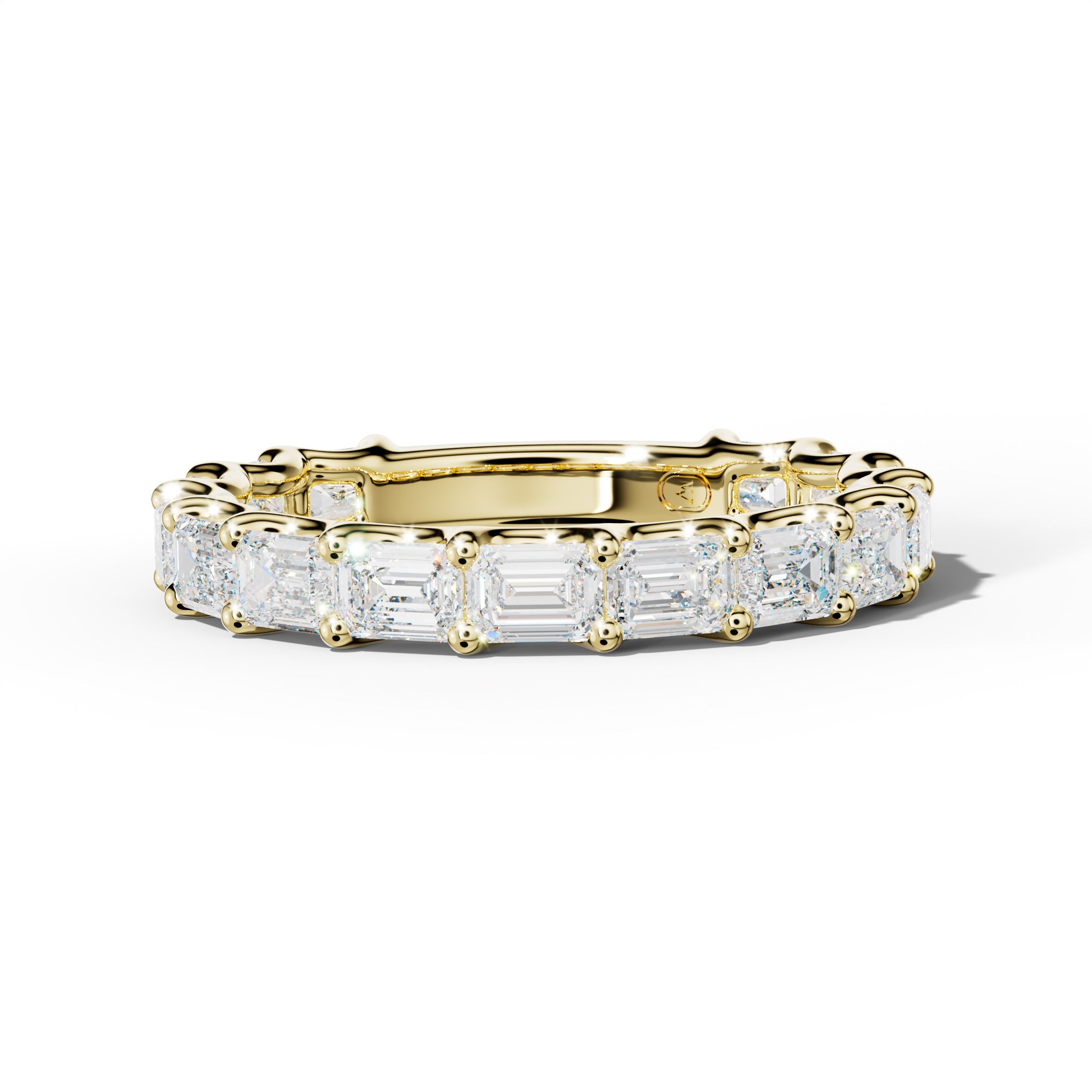 3.0 Carat East West Emerald Diamond 3/4 Anniversary Band U Prong