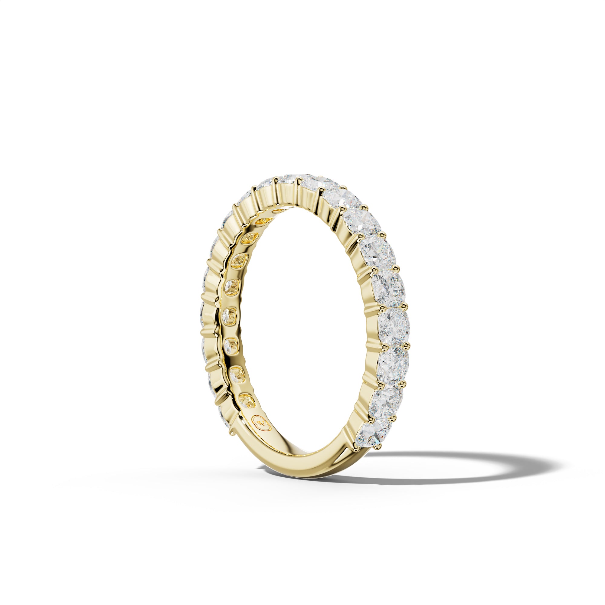 2.0 Carat Cushion Diamond 3/4 Anniversary Band Shared Prong  Low-Set Design