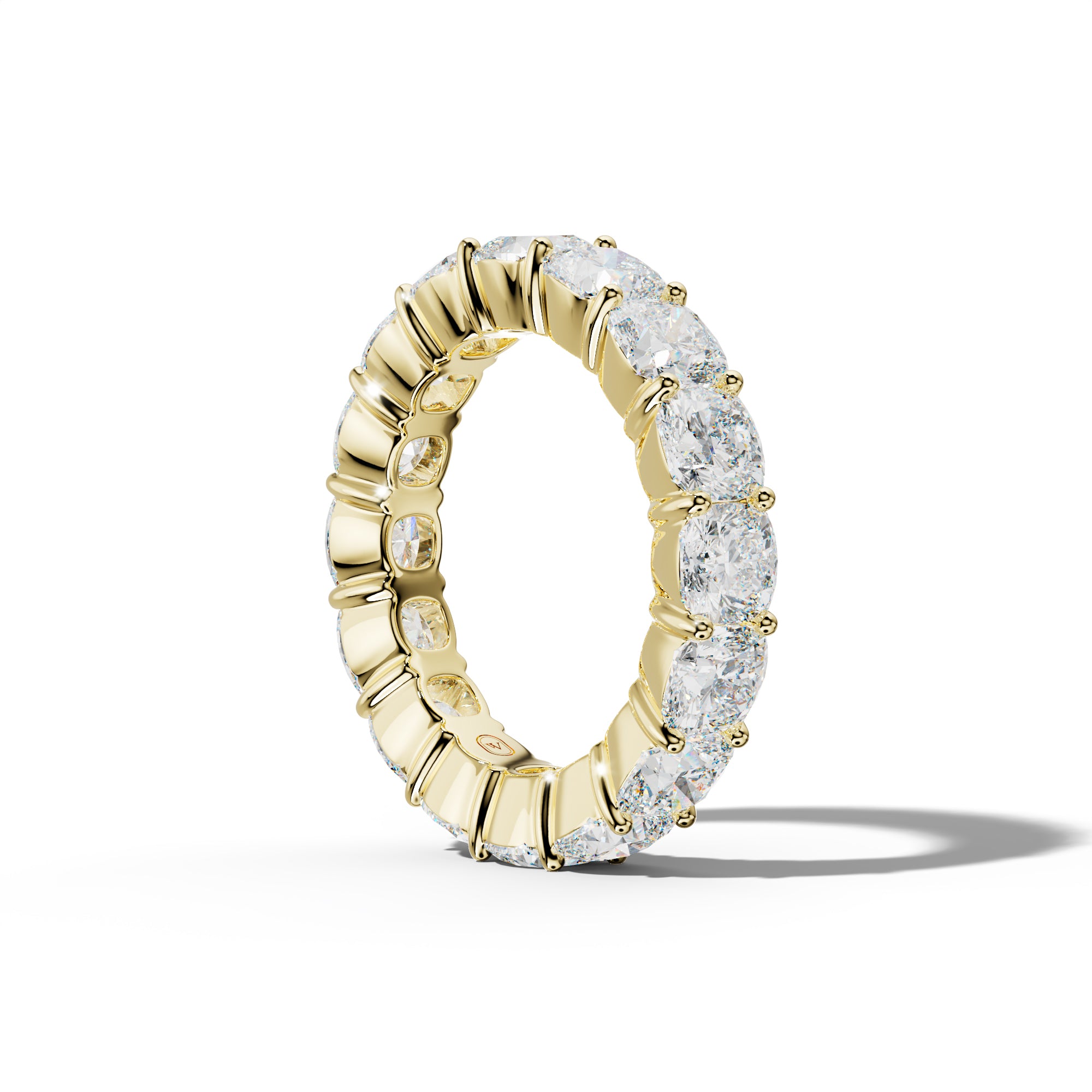 9.0 Carat Cushion Diamond Eternity Band Shared Prong  Low-Set Design