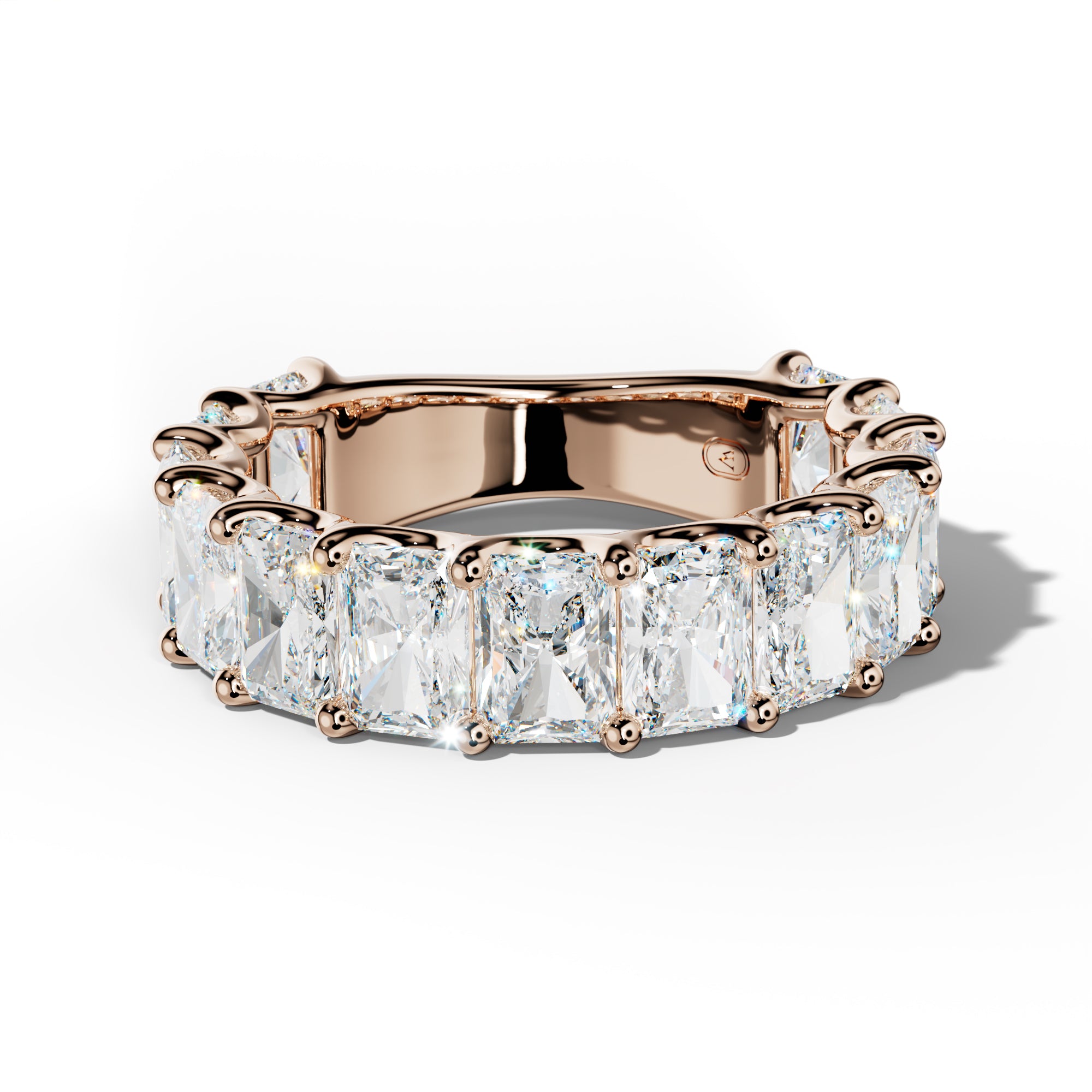 7.0 Carat Radiant Diamond 3/4 Anniversary Band U Prong