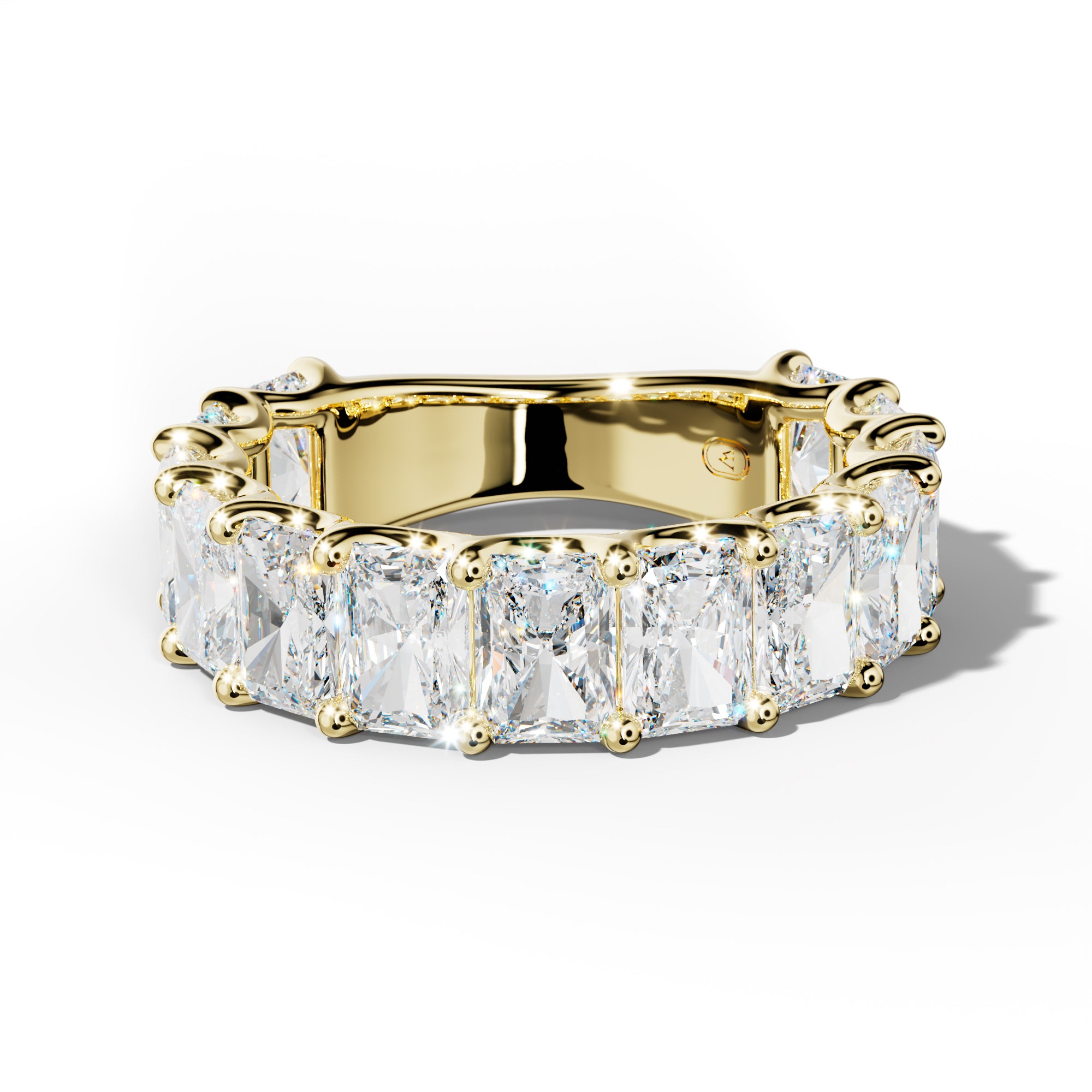 7.0 Carat Radiant Diamond 3/4 Anniversary Band U Prong
