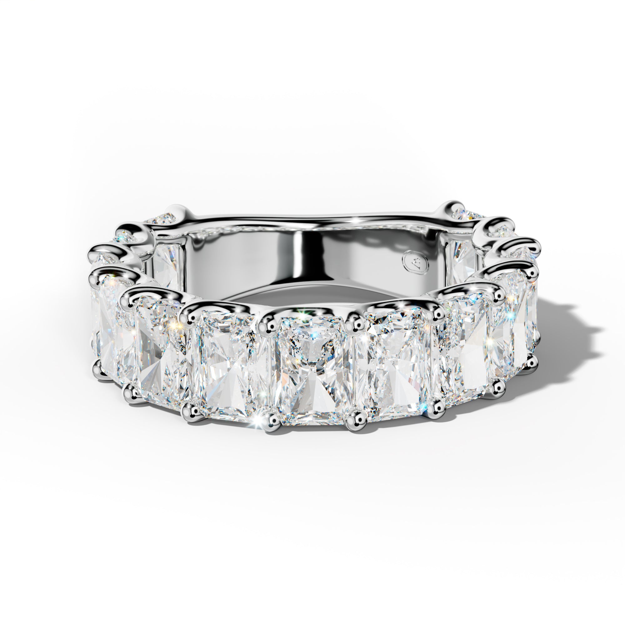 7.0 Carat Radiant Diamond 3/4 Anniversary Band U Prong