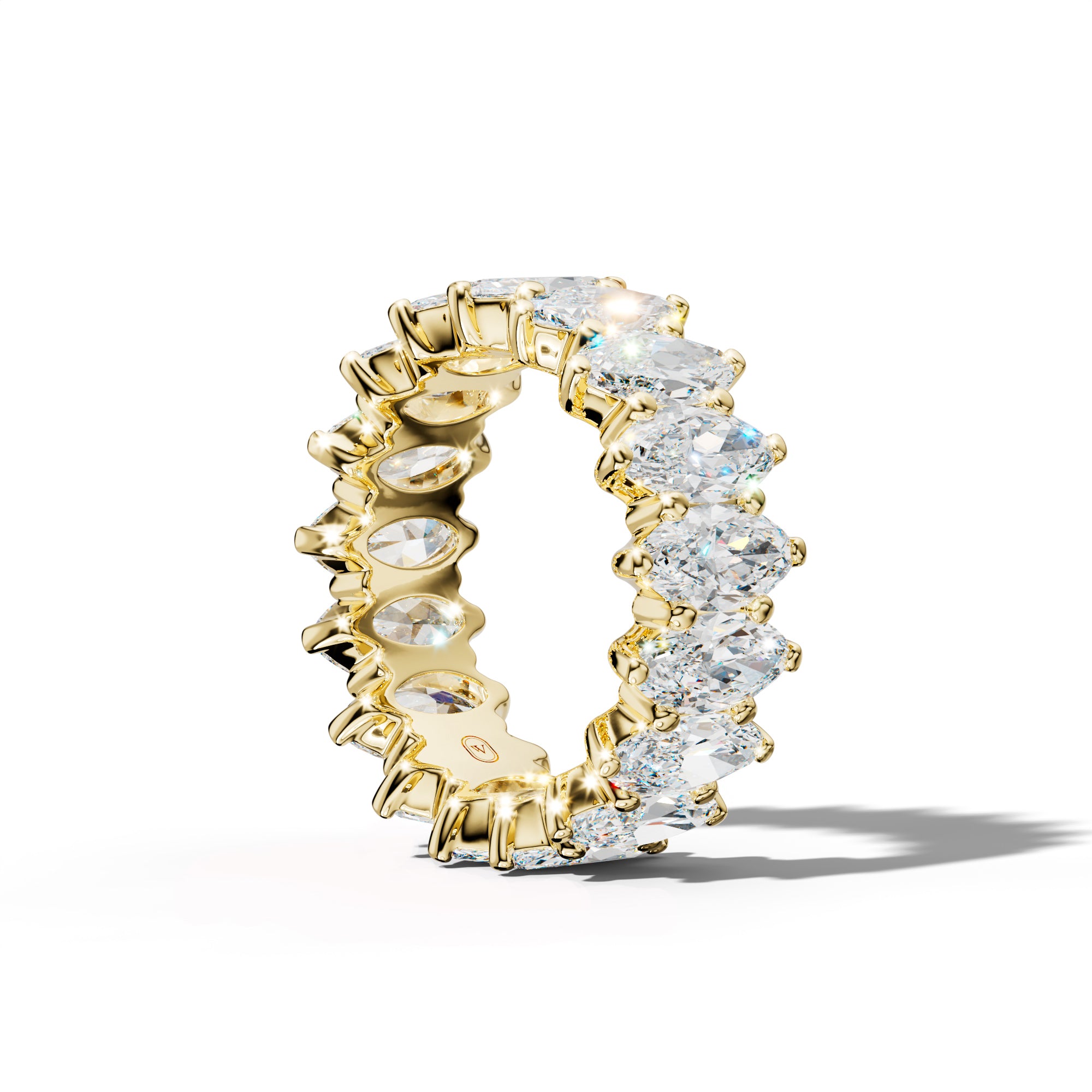 8.0 Carat Marquise Diamond Eternity Band Shared Prong  Low-Set Design
