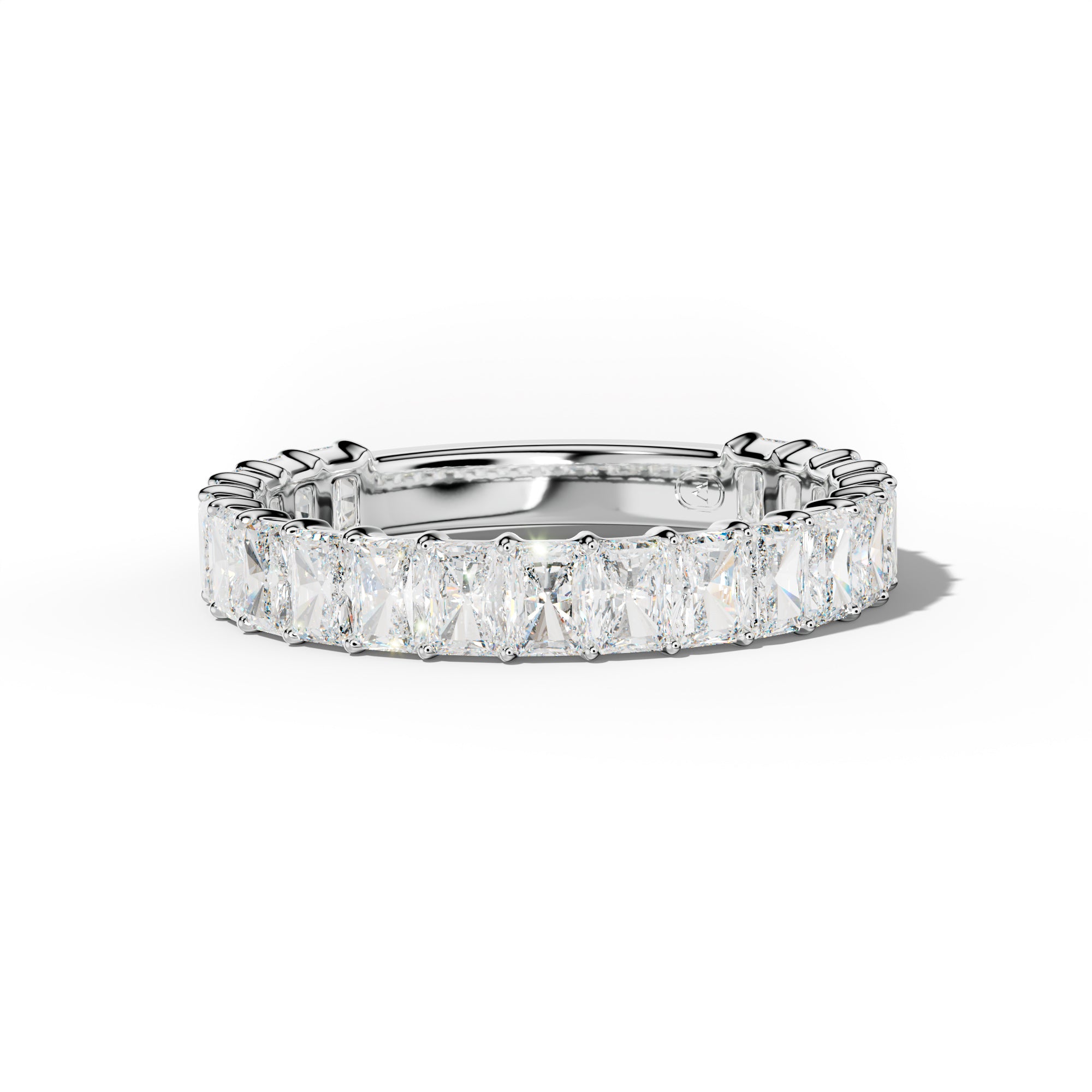 3.0 Carat Radiant Diamond 3/4 Anniversary Band Shared Prong Low-Set Design
