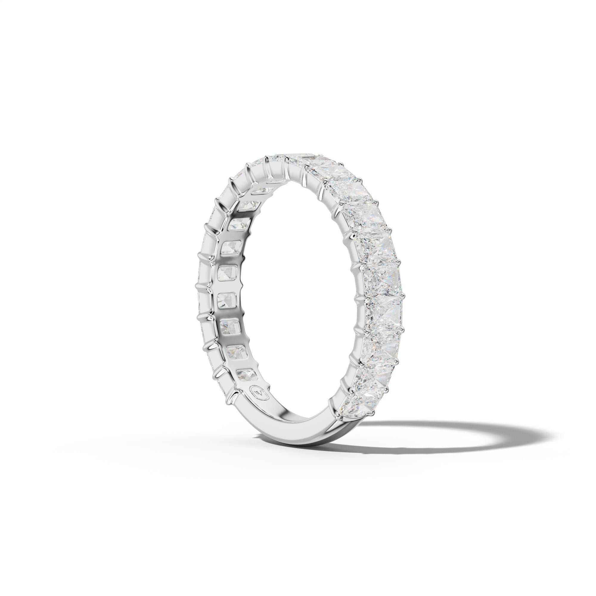 3.0 Carat Radiant Diamond 3/4 Anniversary Band Shared Prong Low-Set Design
