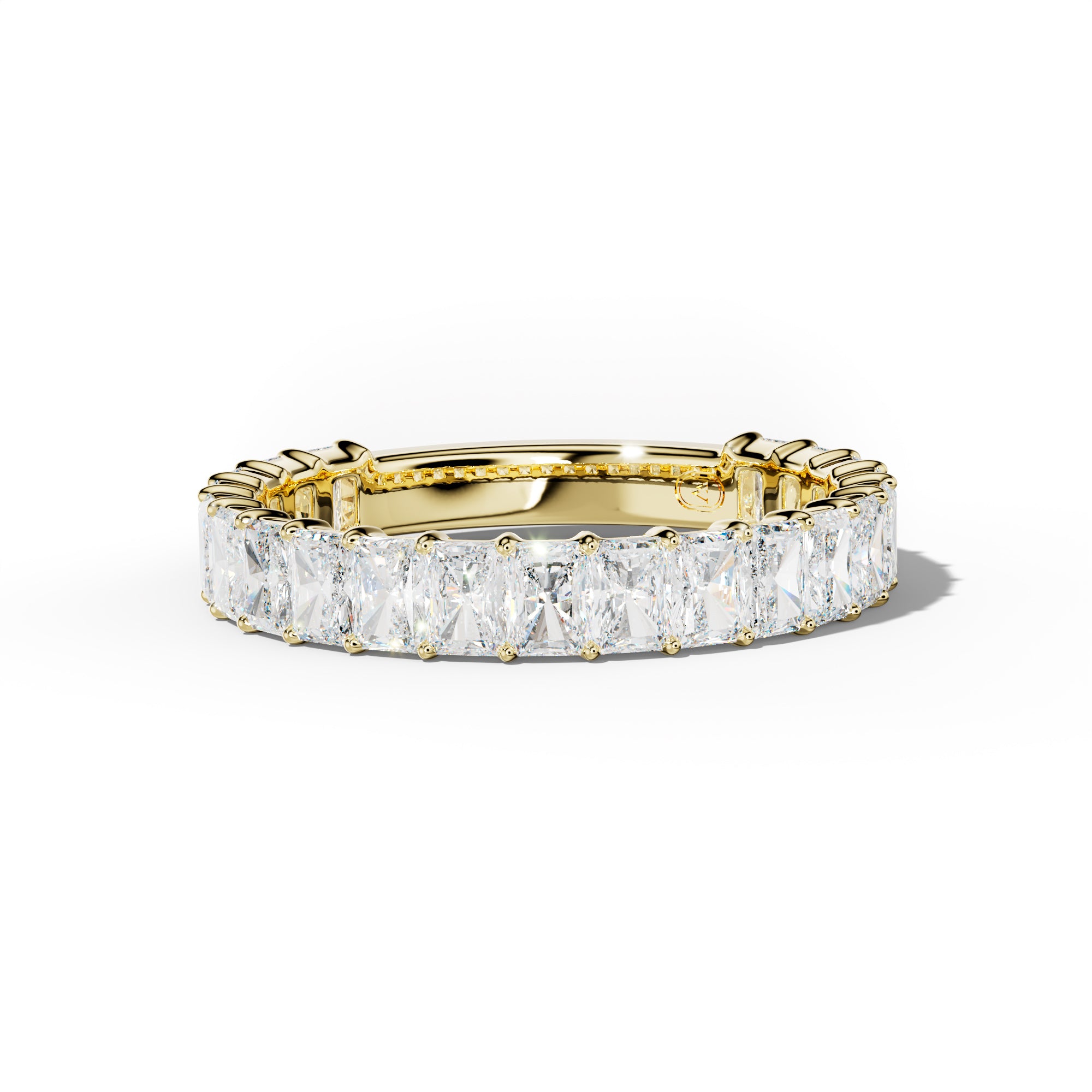 3.0 Carat Radiant Diamond 3/4 Anniversary Band Shared Prong Low-Set Design