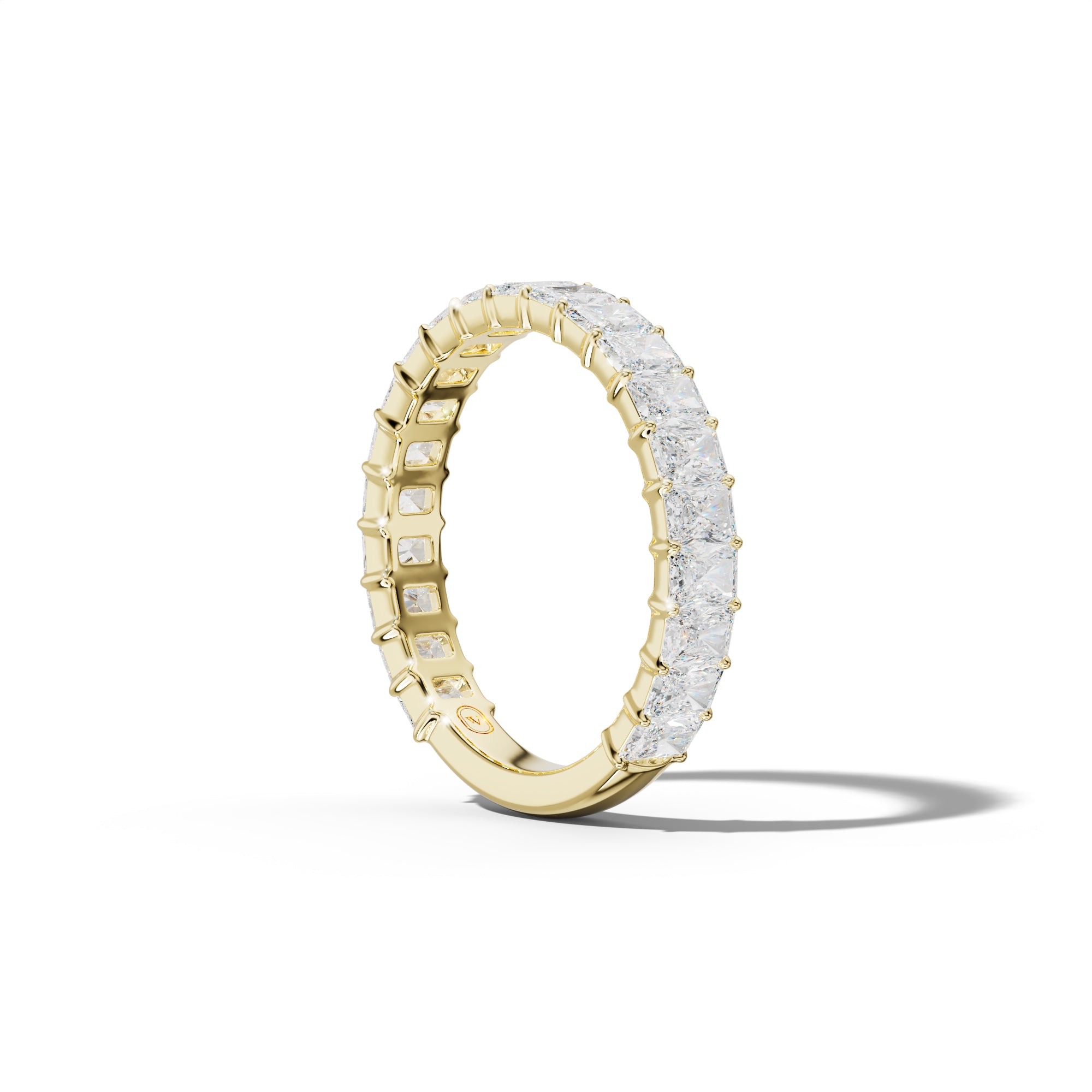 3.0 Carat Radiant Diamond 3/4 Anniversary Band Shared Prong Low-Set Design