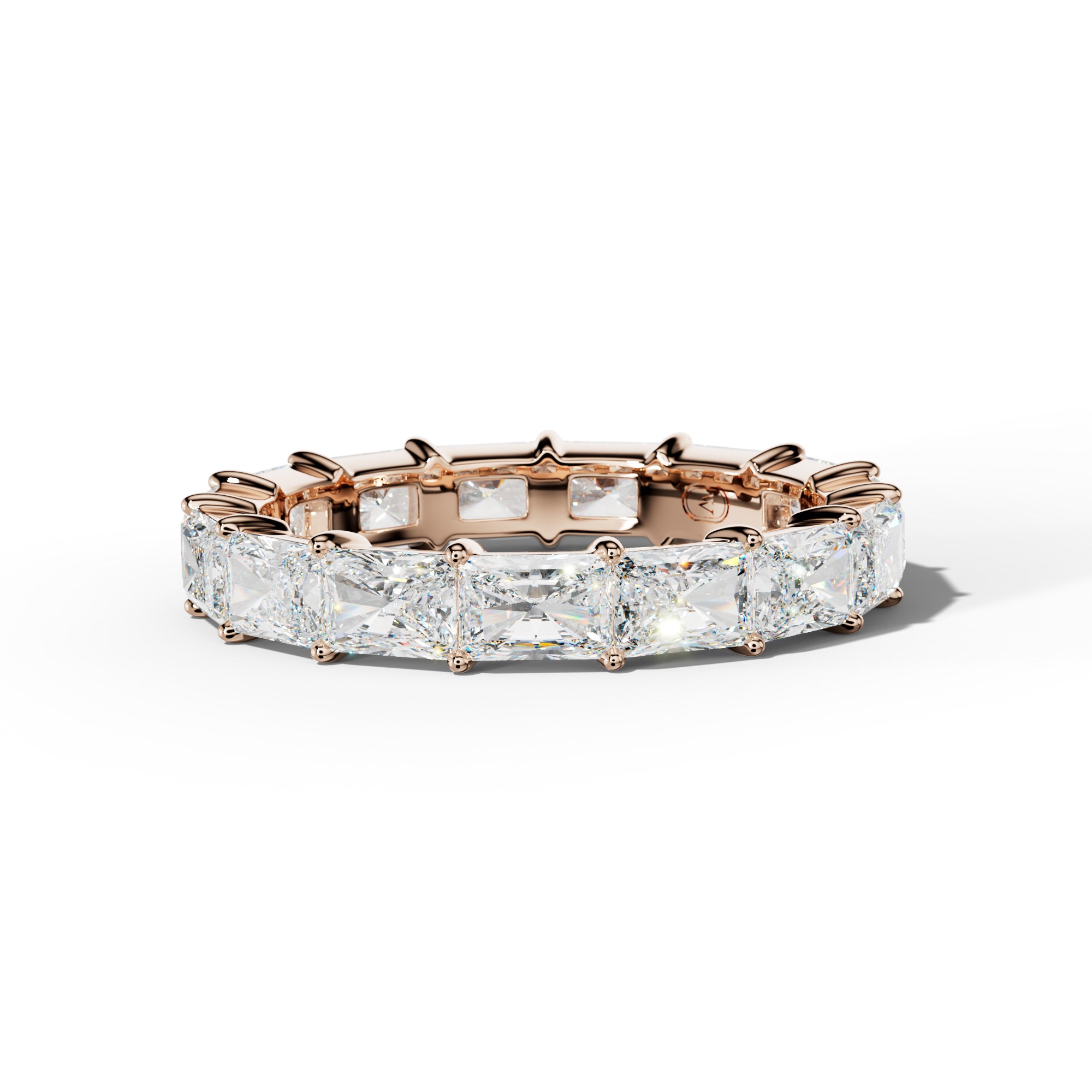 4.0 Carat East West Radiant Diamond Eternity Band Shared Prong Low-Set Design