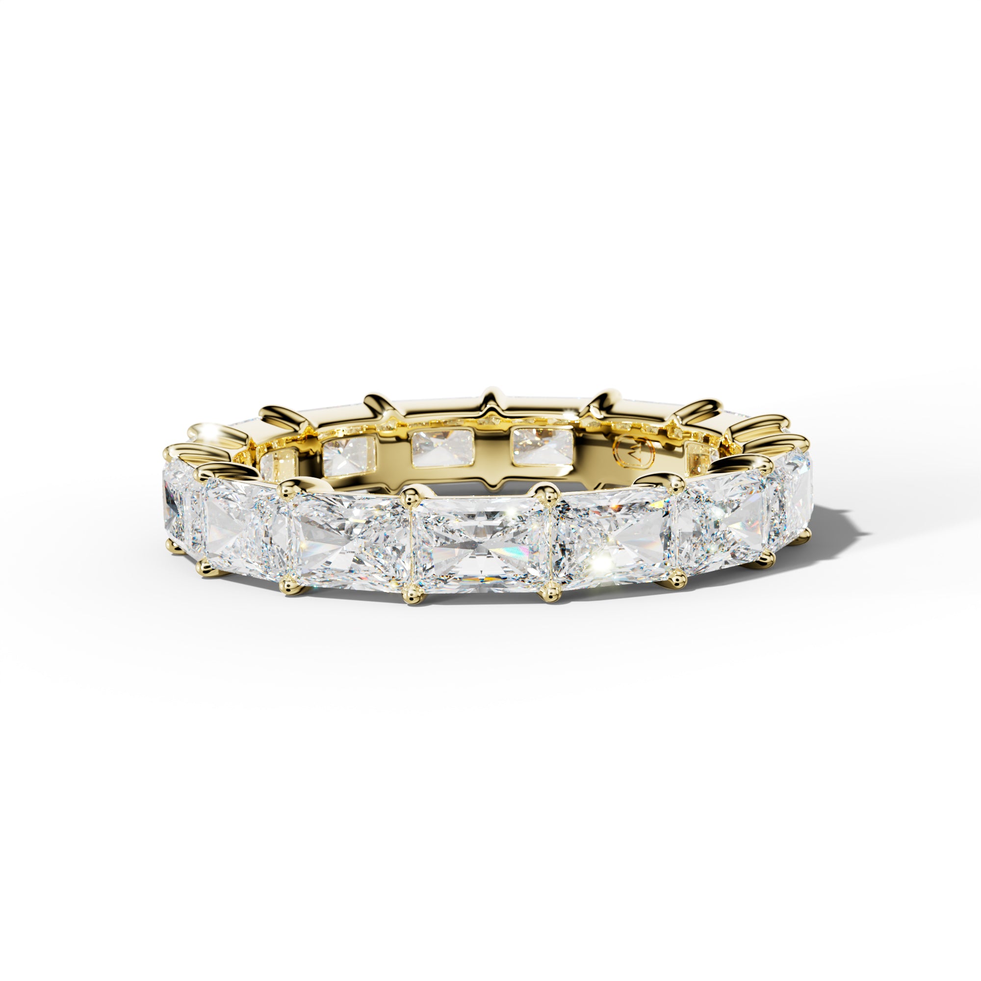 4.0 Carat East West Radiant Diamond Eternity Band Shared Prong Low-Set Design