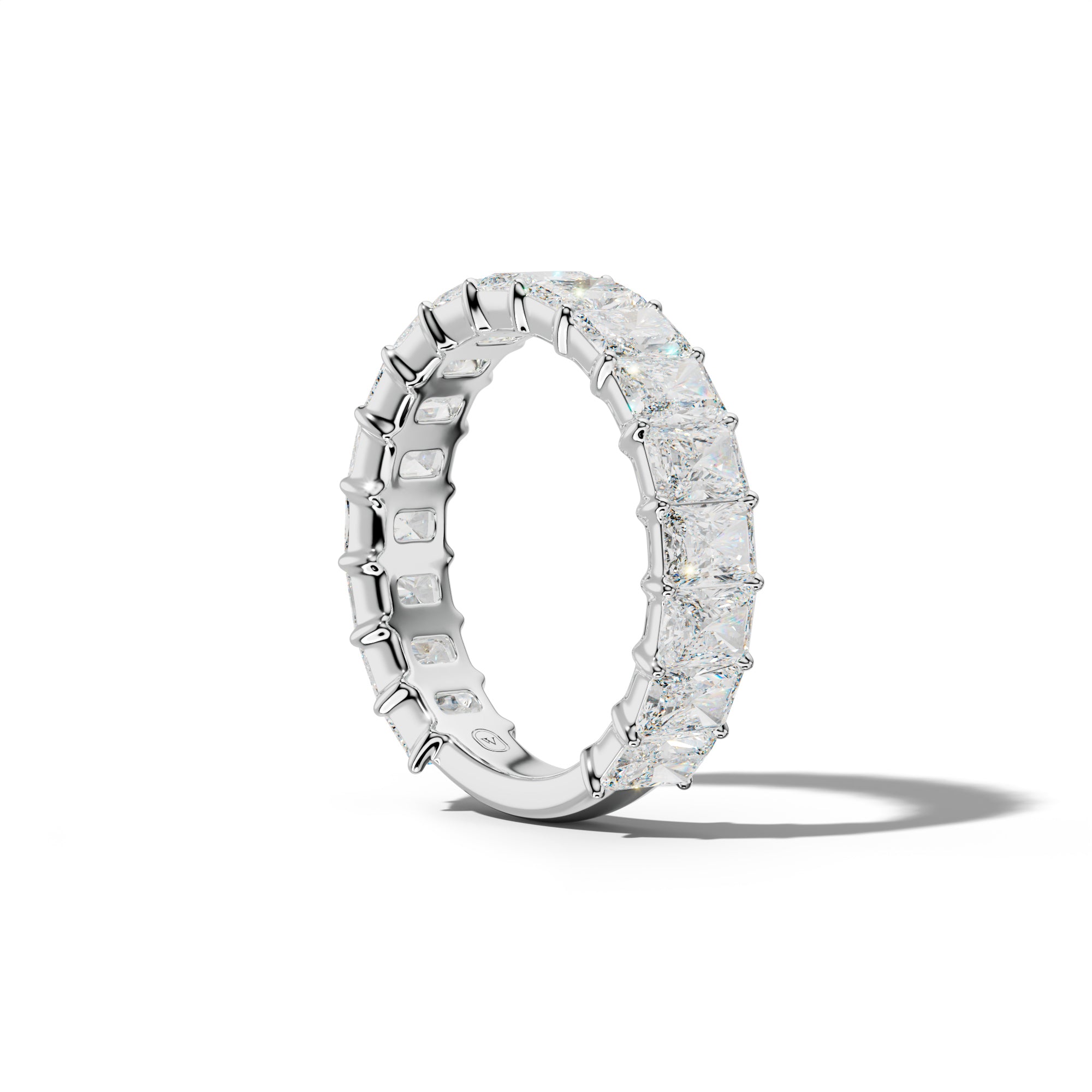 5.0 Carat Radiant Diamond 3/4 Anniversary Band Shared Prong Low-Set Design