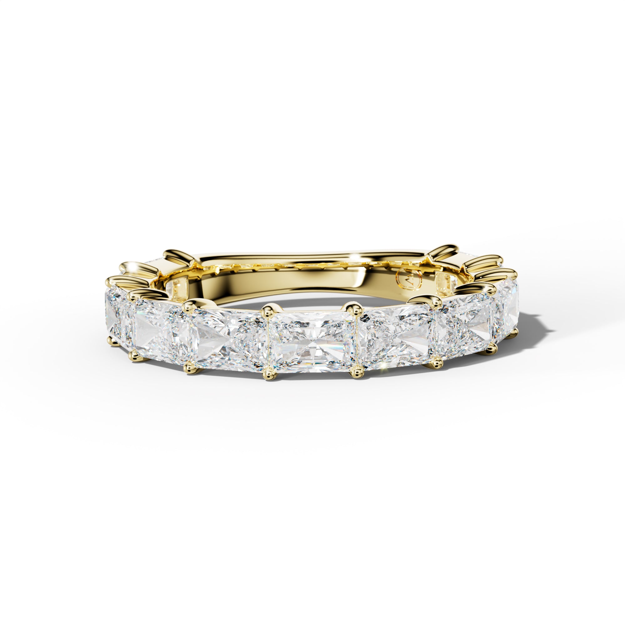 3.0 Carat East West Radiant Diamond 3/4 Anniversary Band Shared Prong Low-Set Design